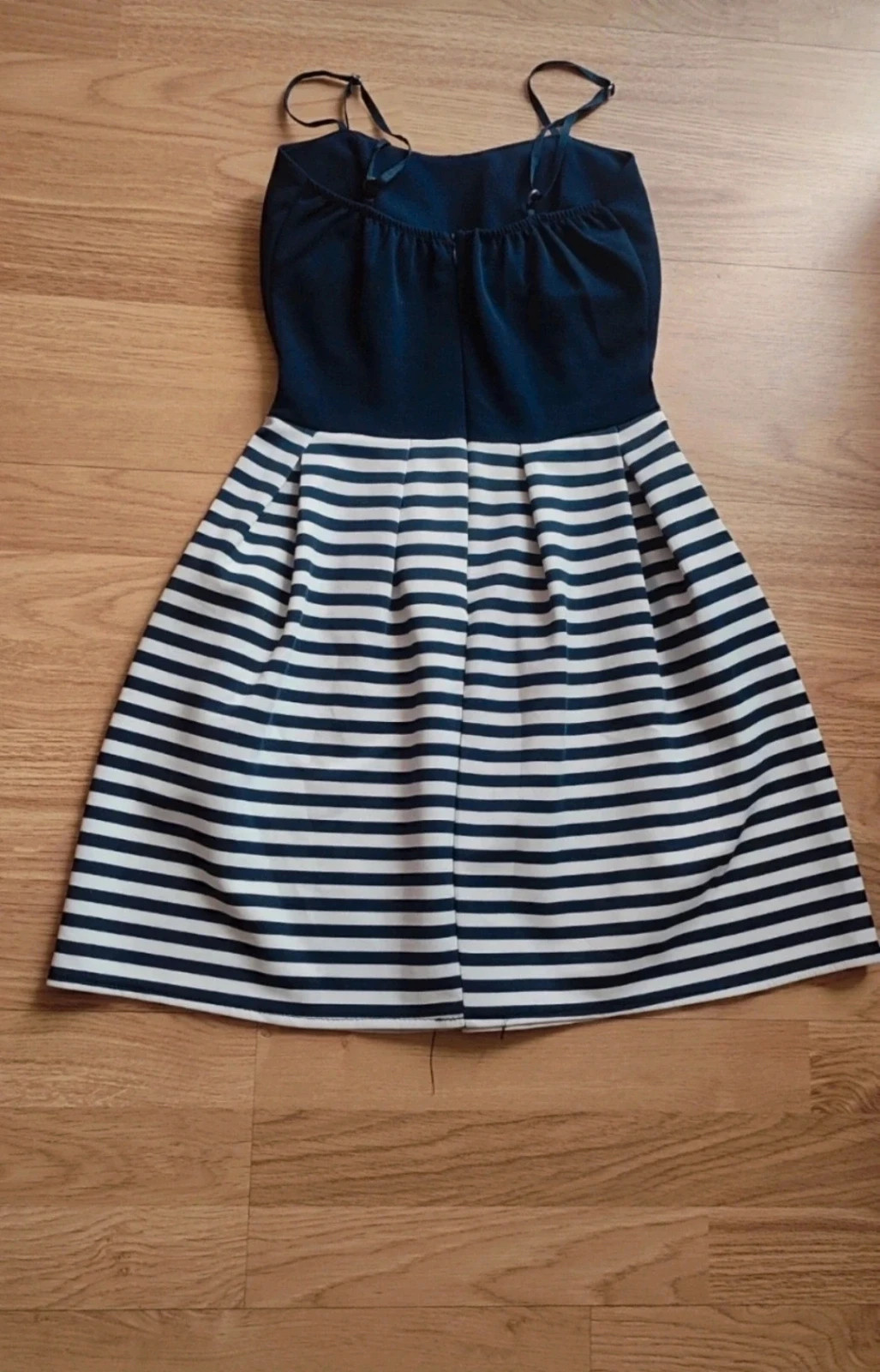 Vestido marinero azul marino y blanco | Talla única (equivale a S) | Con relleno en el pecho – marca local – taille S / 36 / 8 3