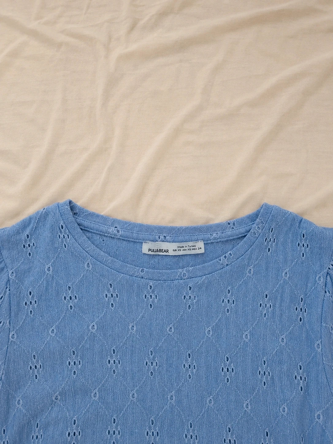 Pull&Bear top con mangas 3/4 lila – Pull & Bear – taille S / 36 / 8 4