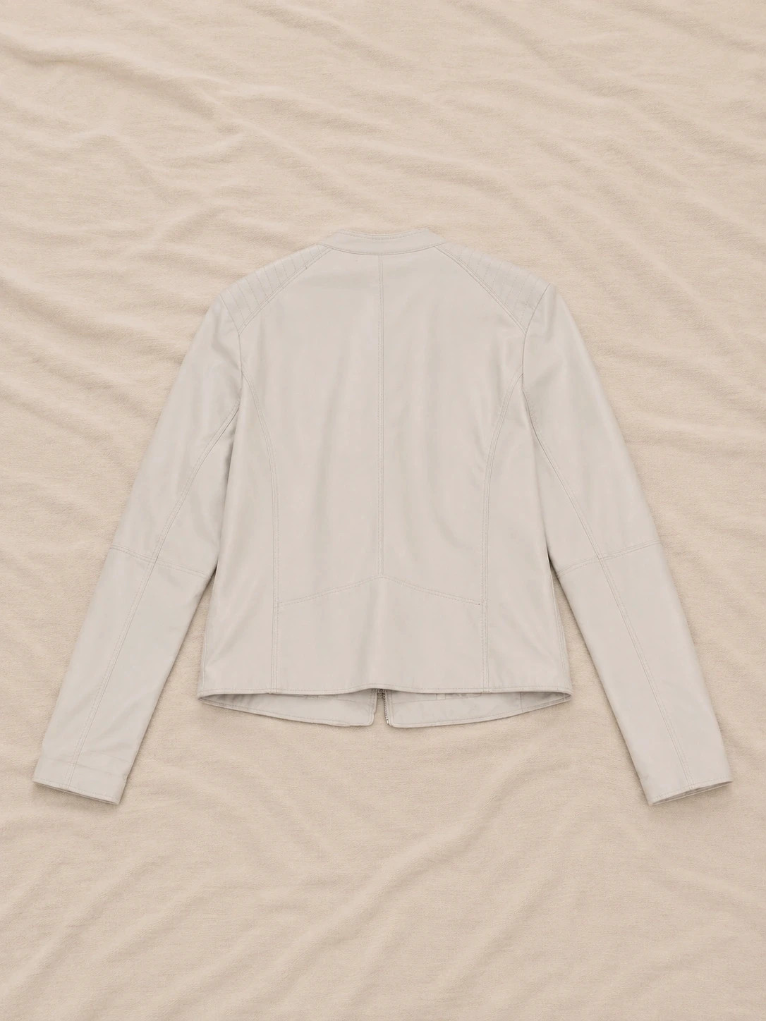 Stradivarius chaqueta / cazadora de cuero blanca – Stradivarius – taille L / 40 / 12 3