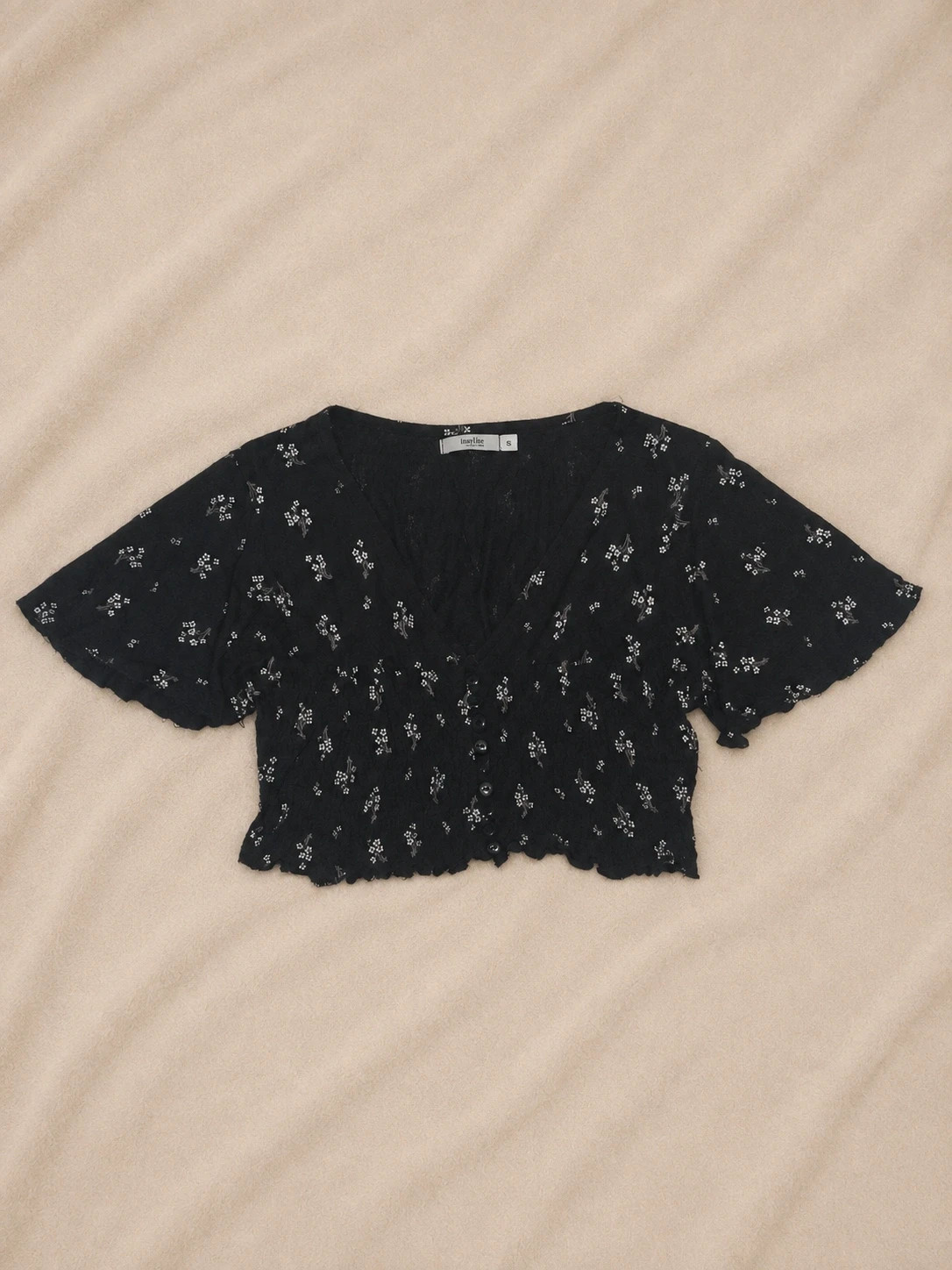 Inside blusa top con botones negra – Inside – taille S / 36 / 8 2