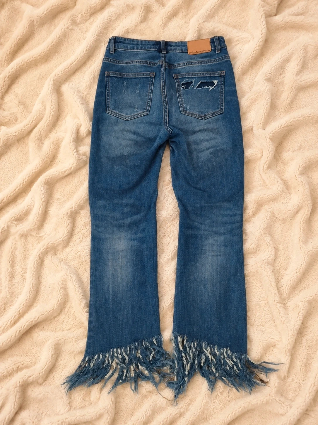 Pull&Bear pantalones de campana con flecos – Pull & Bear – taille S / 36 / 8 2