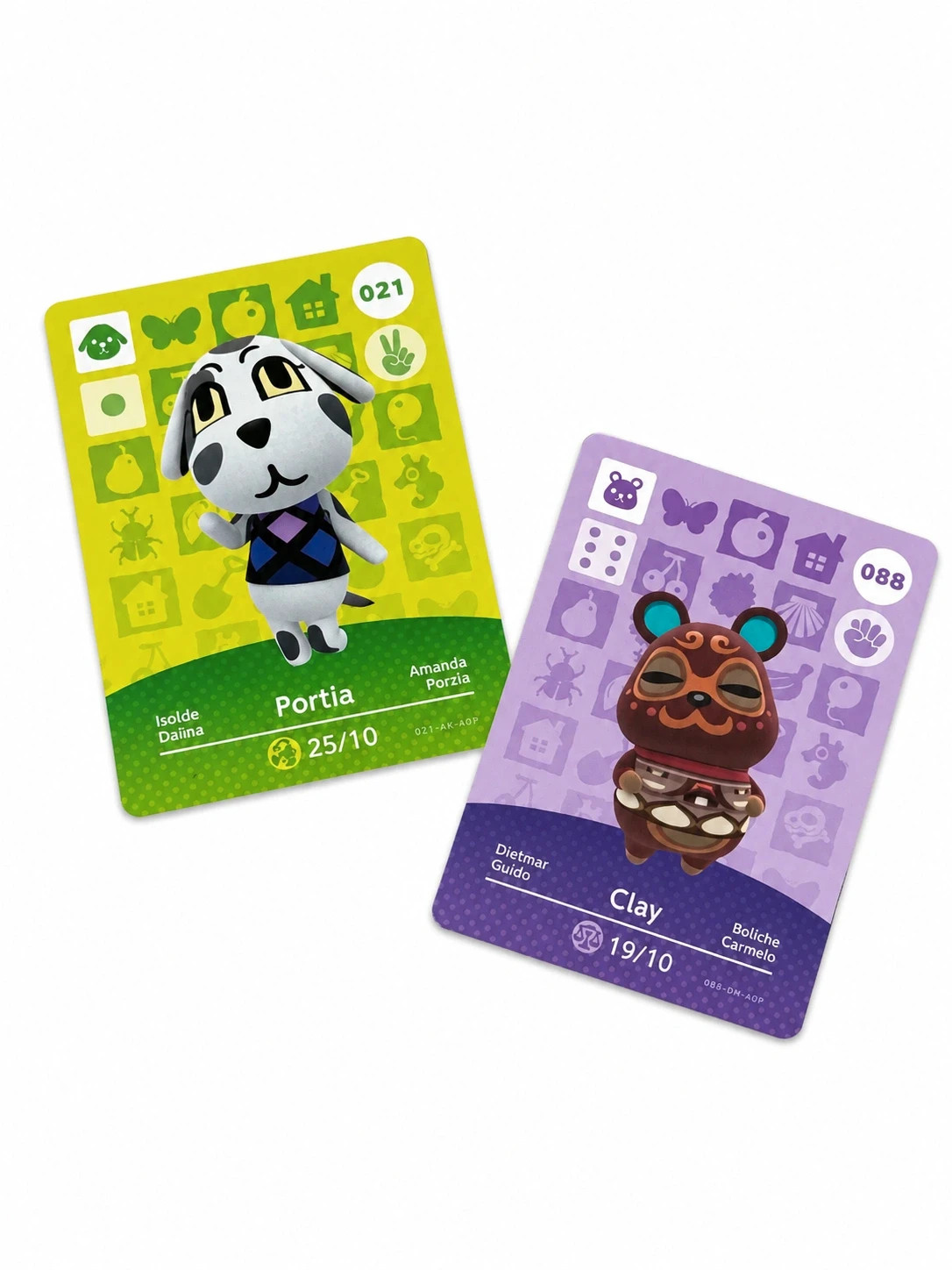 Tarjetas amiibo vecinos Animal crossing - Amanda y Boliche – Animal Crossing