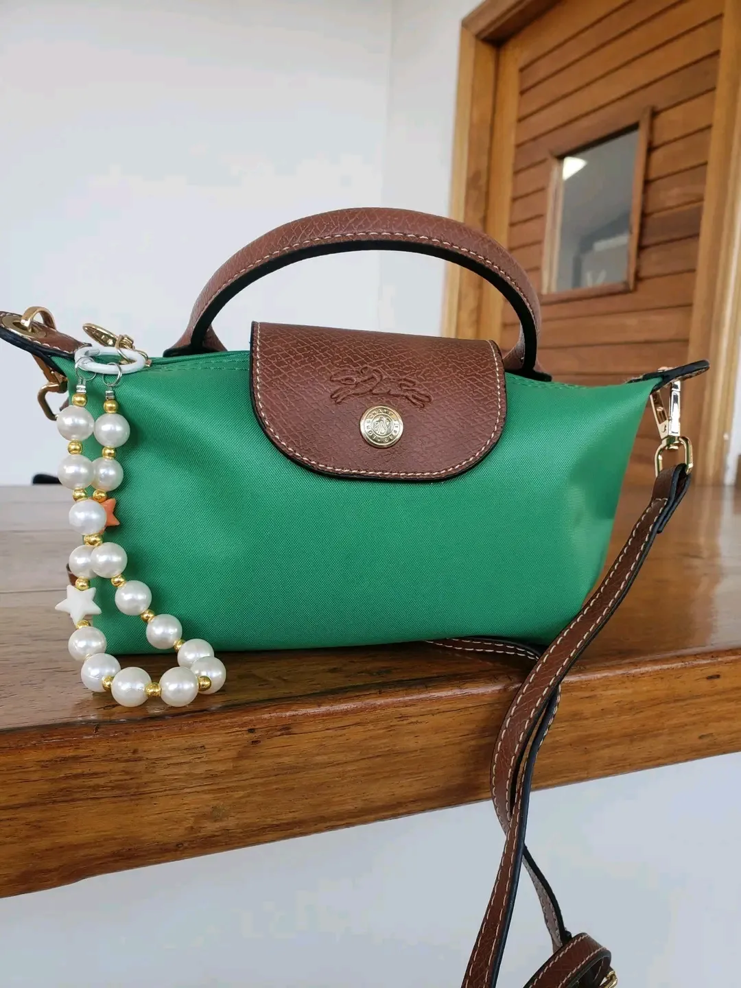 Sac Jolie style Kelly petit modèle vert 2