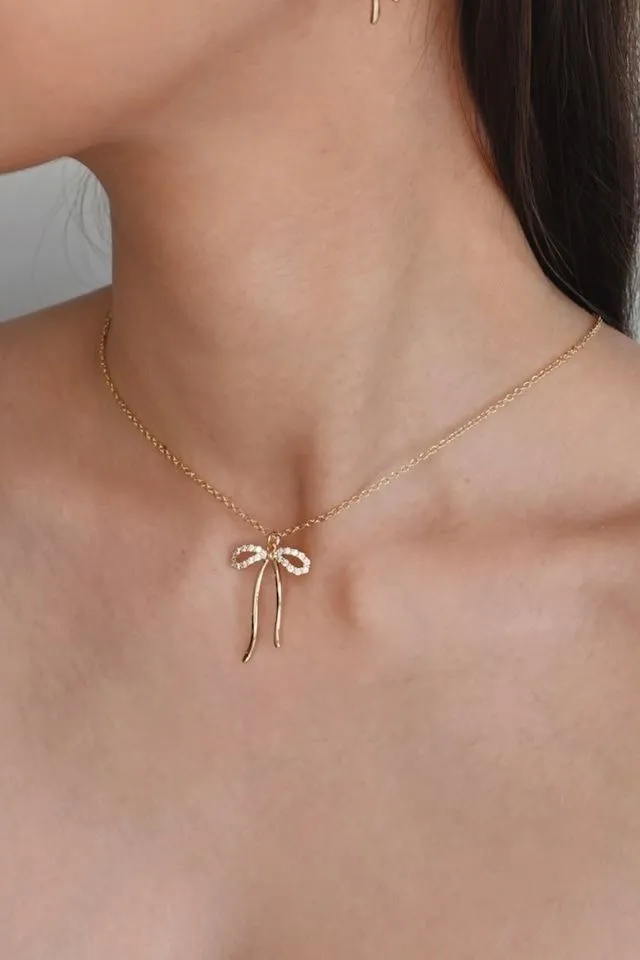 Collier nœud doré et argenté 3