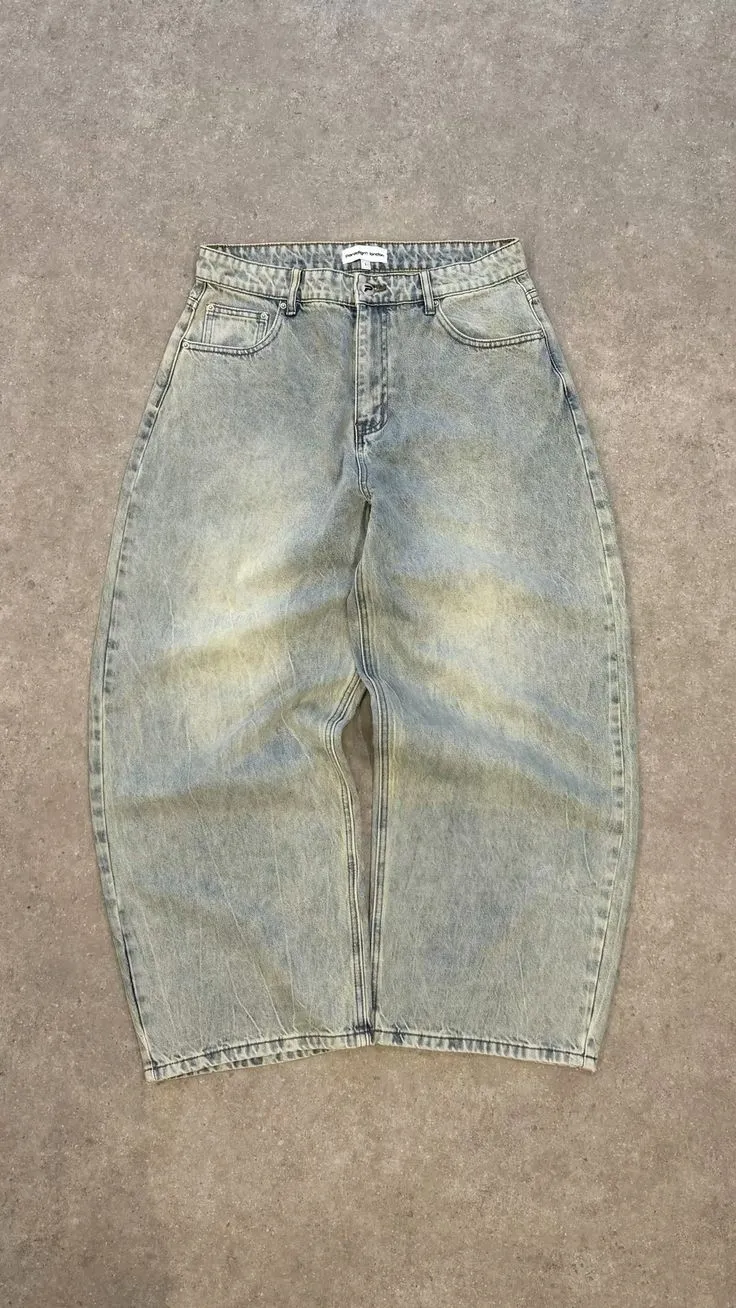 Jean large bleu délavé vintage 2