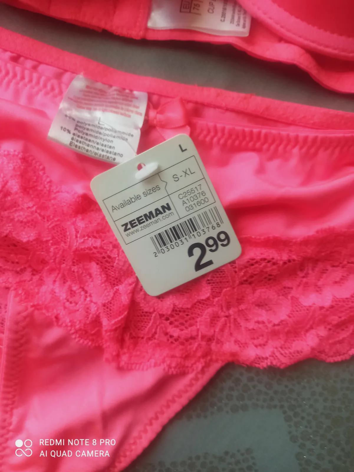 Ensemble lingerie Zeeman soutien-gorge et culotte rose – Zeeman – taille L 5