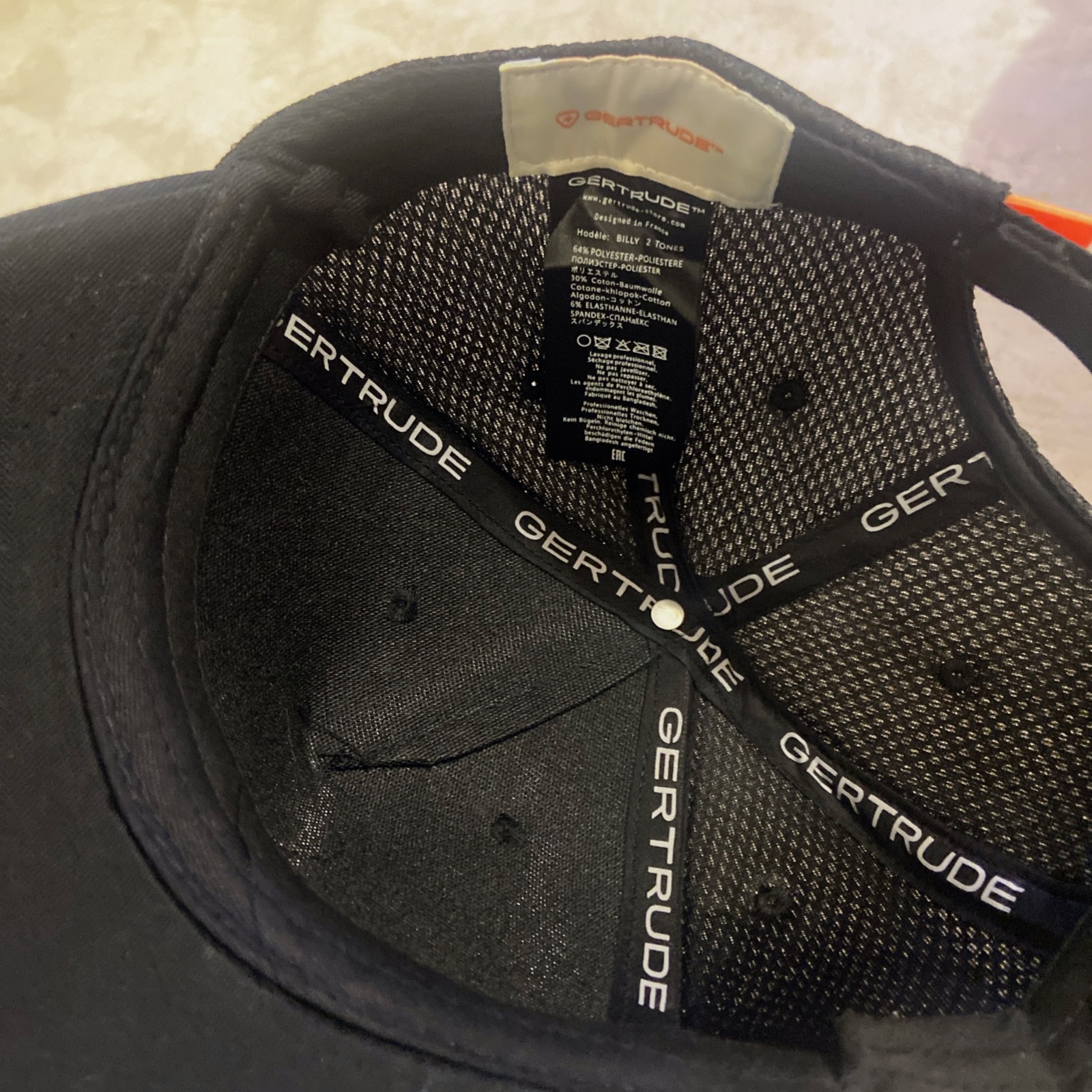 Casquette Gertrude Gaston Billy 2 Tones noire – Gertrude Gaston – taille Taille unique 3