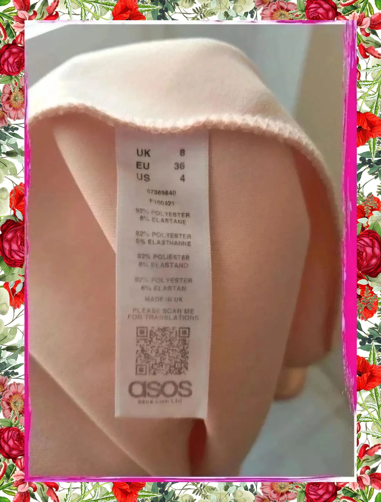 Vestido mini rosa pastel ASOS – ASOS – taille S / 36 / 8 4