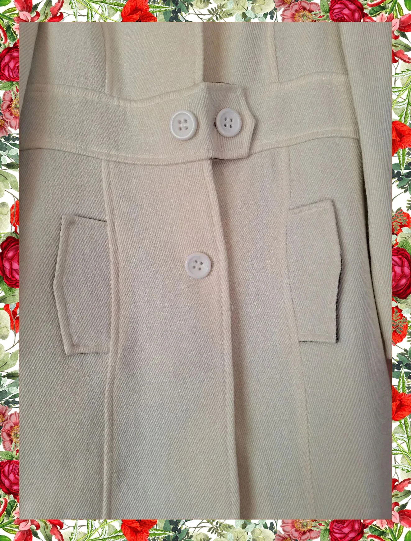 Elegante abrigo blanco Green Coast – Green Coast – taille L / 40 / 12 2