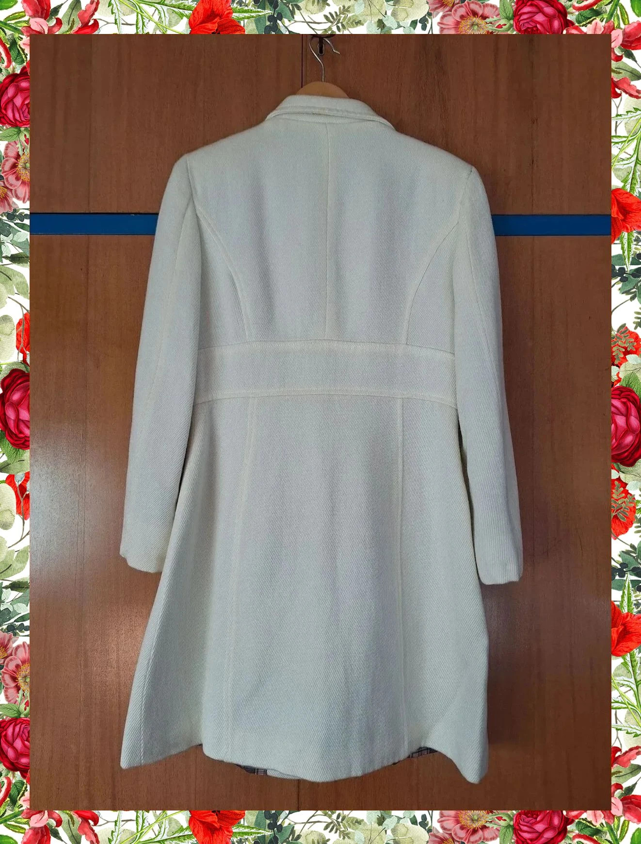 Elegante abrigo blanco Green Coast – Green Coast – taille L / 40 / 12 5