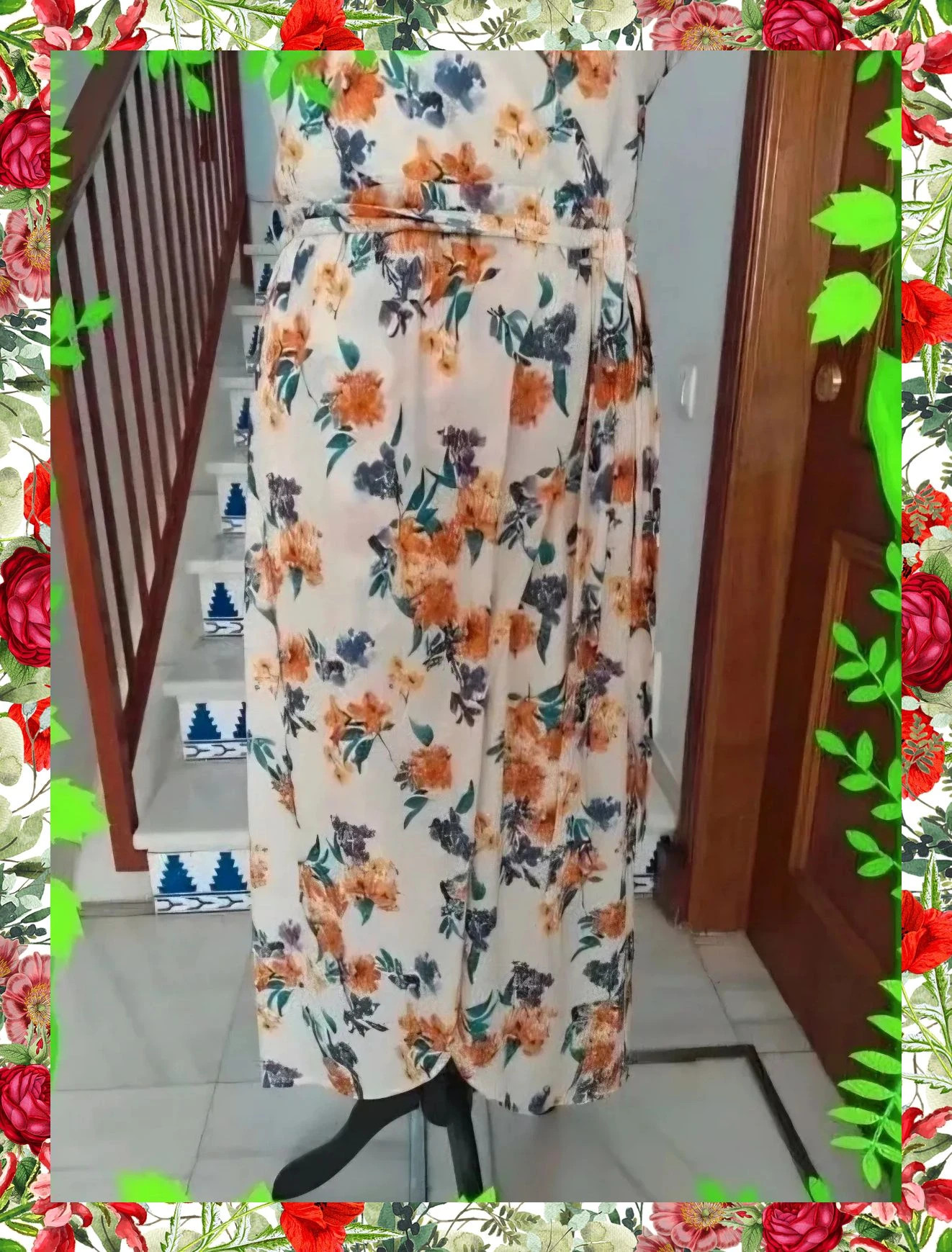 Vestido Midi Cruzado Floral Springfield Talla XL – Springfield – taille XL / 42 / 14 3
