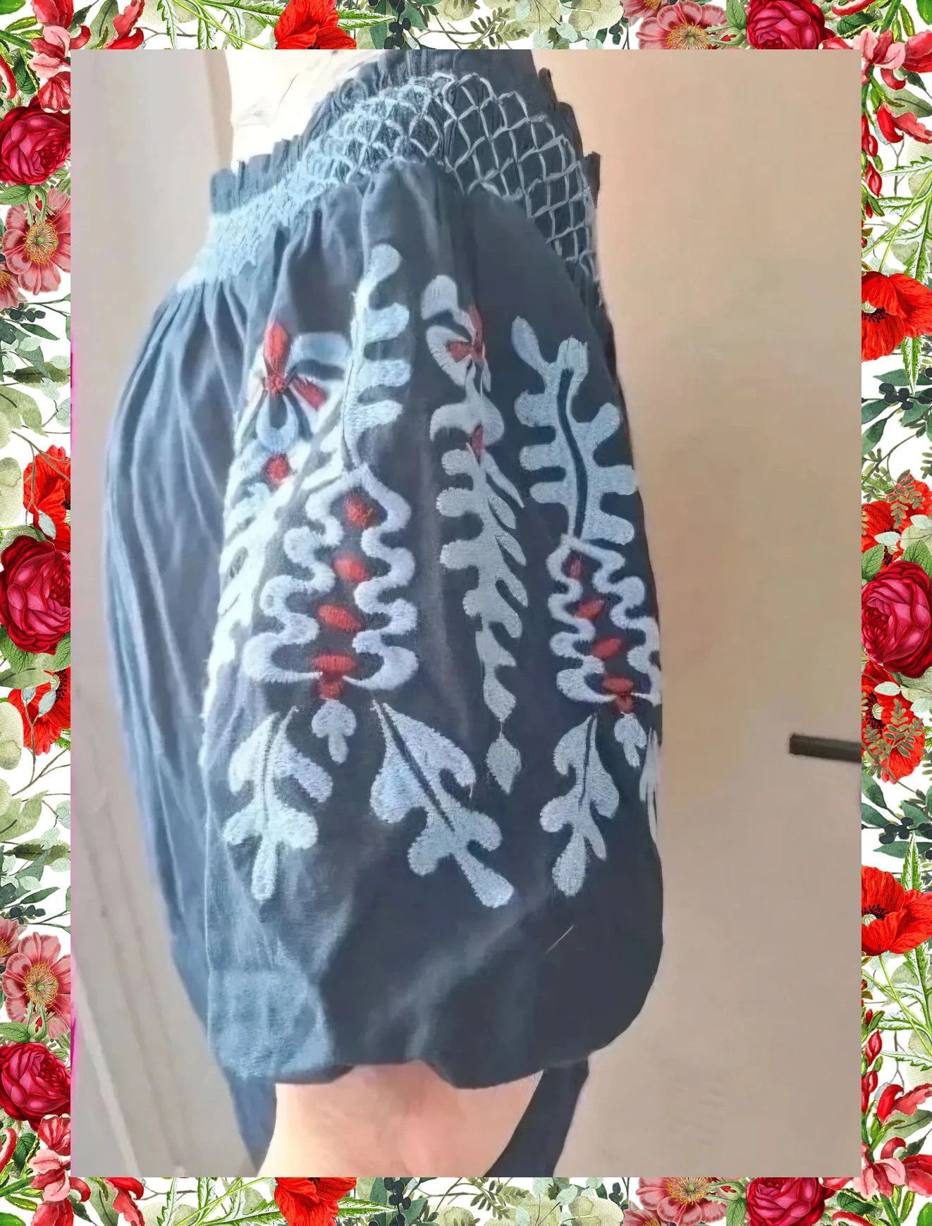 Blusa Boho / Envolvente con Bordados Éticos – Zara Basic – Zara Basic – taille L / 40 / 12 2
