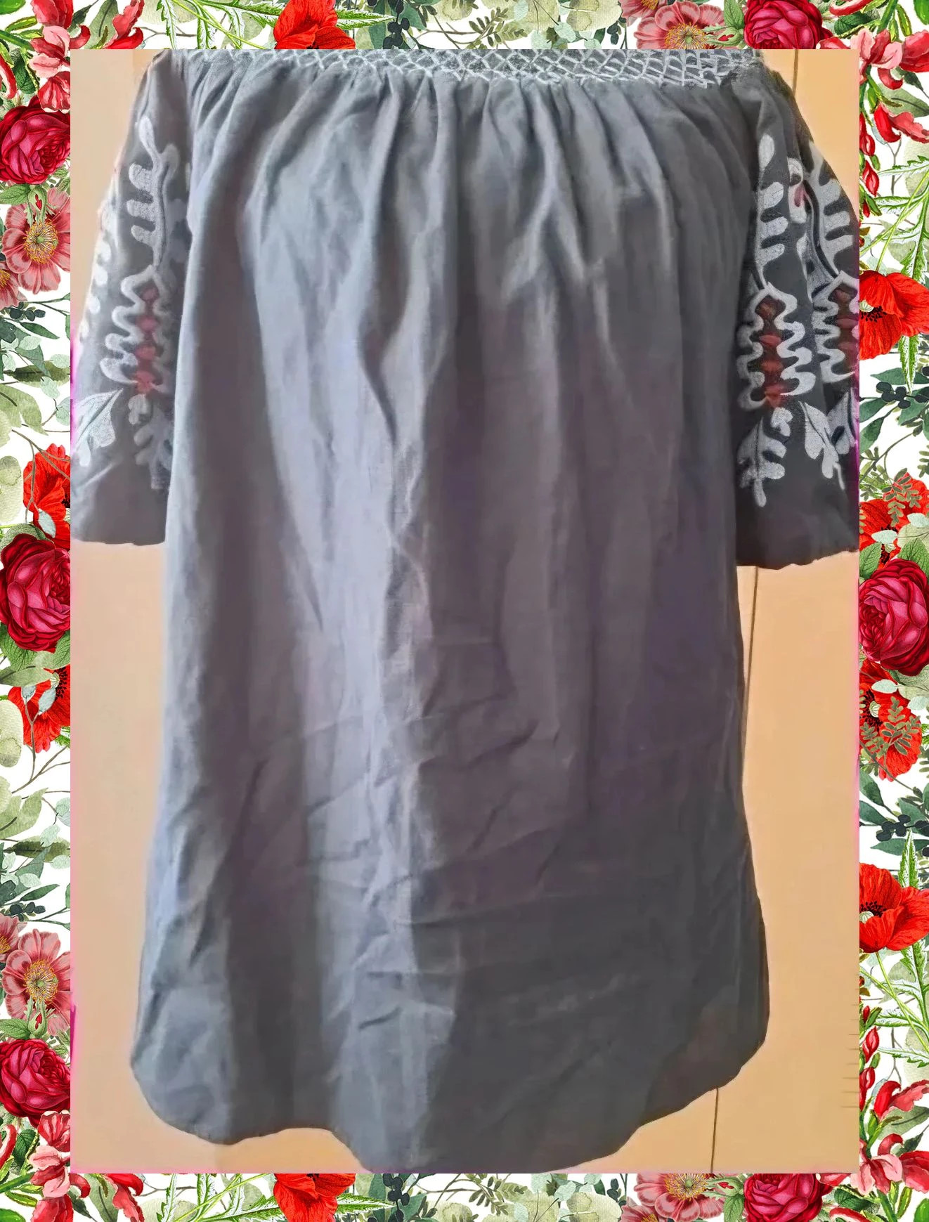 Blusa Boho / Envolvente con Bordados Éticos – Zara Basic – Zara Basic – taille L / 40 / 12 5