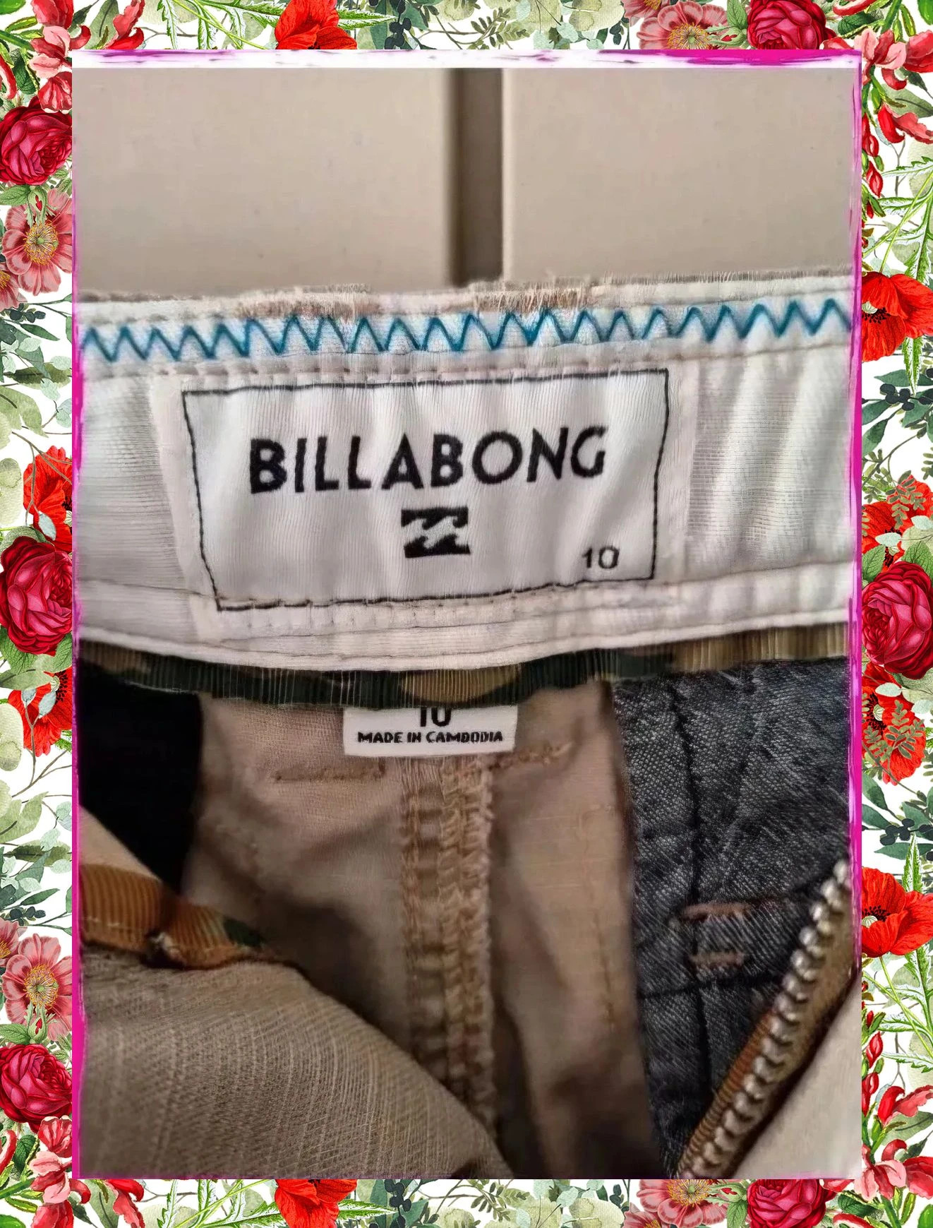 Bermuda Cargo Billabong. Estilo Urbano. Color Beige – Billabong – taille 10 ans / 140 cm 2