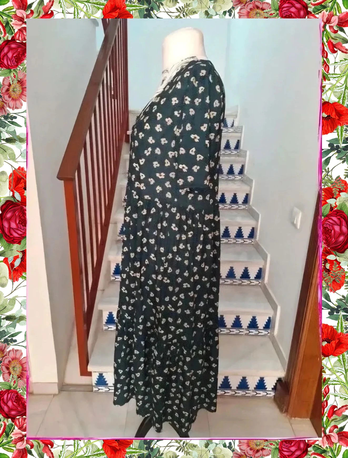 Vestido Midi Estampado de Flores Pull&Bear – Pull & Bear – taille L / 40 / 12 2