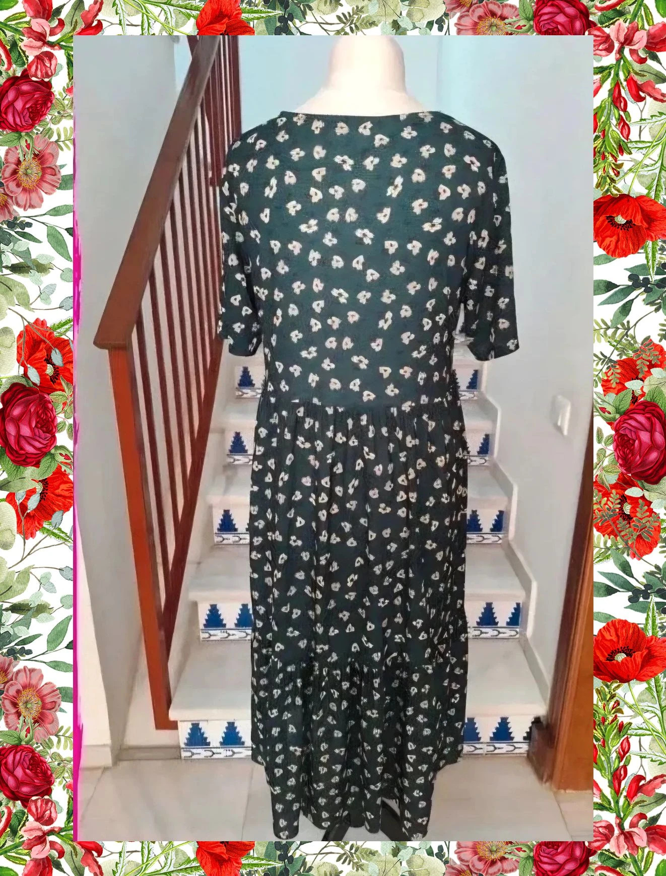 Vestido Midi Estampado de Flores Pull&Bear – Pull & Bear – taille L / 40 / 12 3