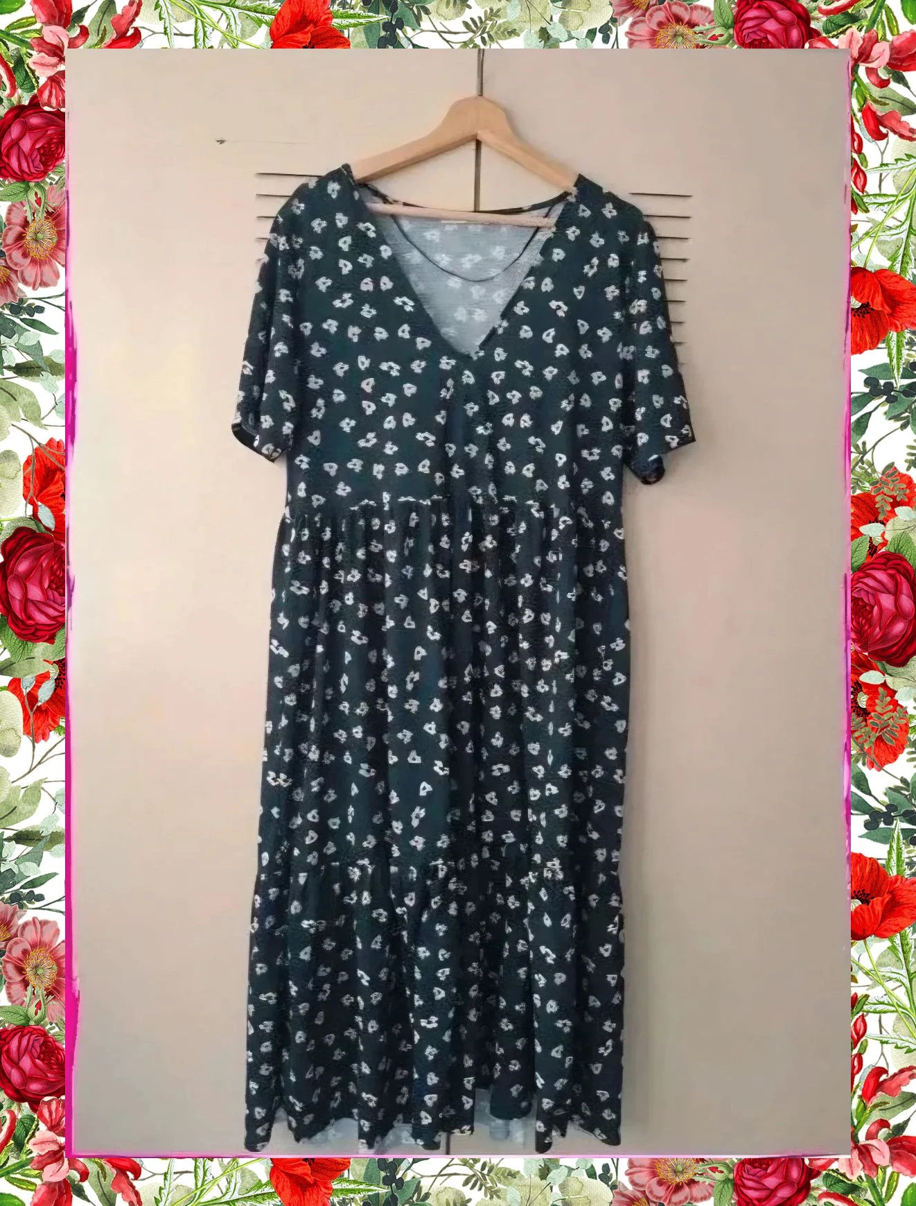 Vestido Midi Estampado de Flores Pull&Bear – Pull & Bear – taille L / 40 / 12 5