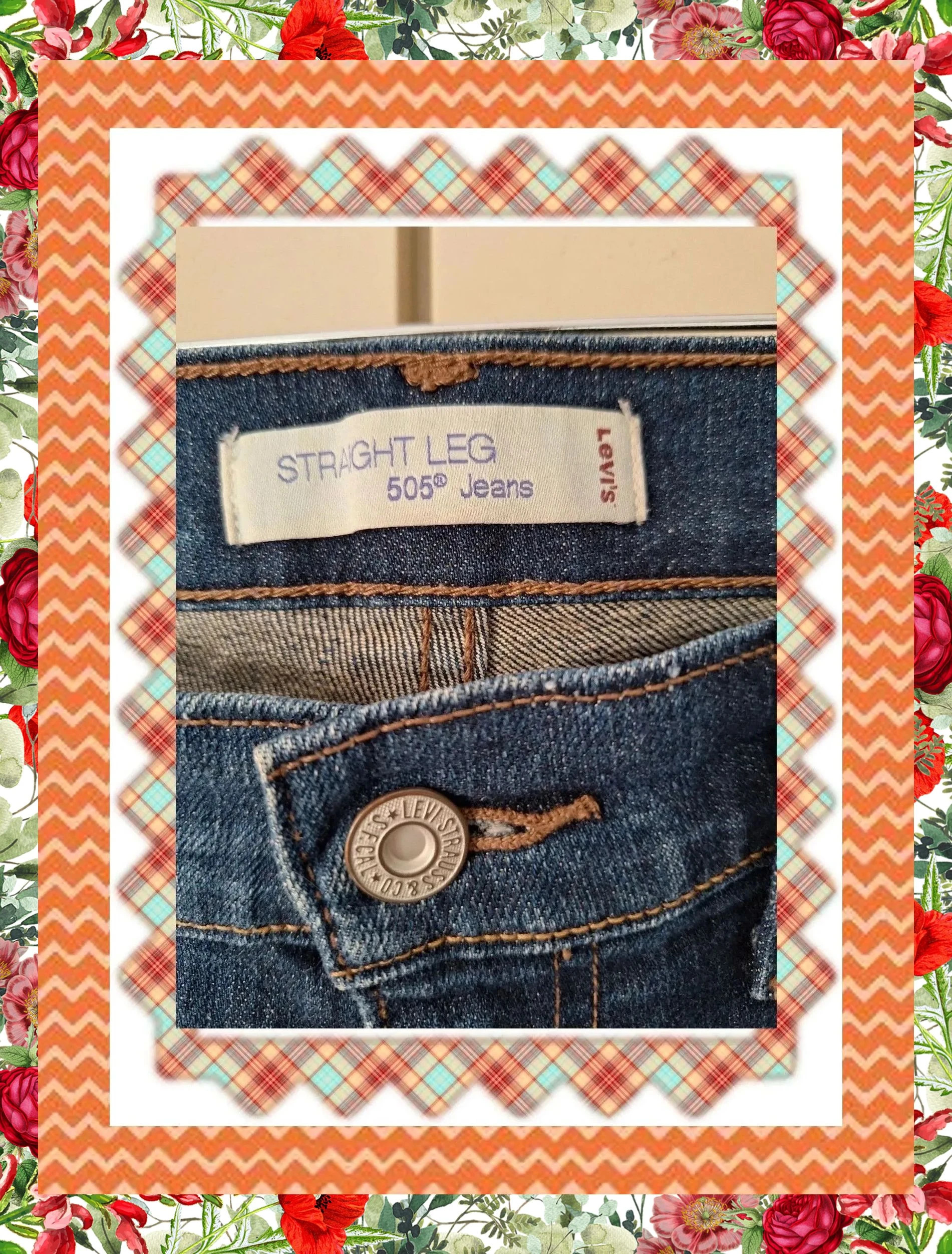 Levi's 505 Straight Leg - Vaqueros Azules con Bolsillos Especiales – Levi's – taille M 2