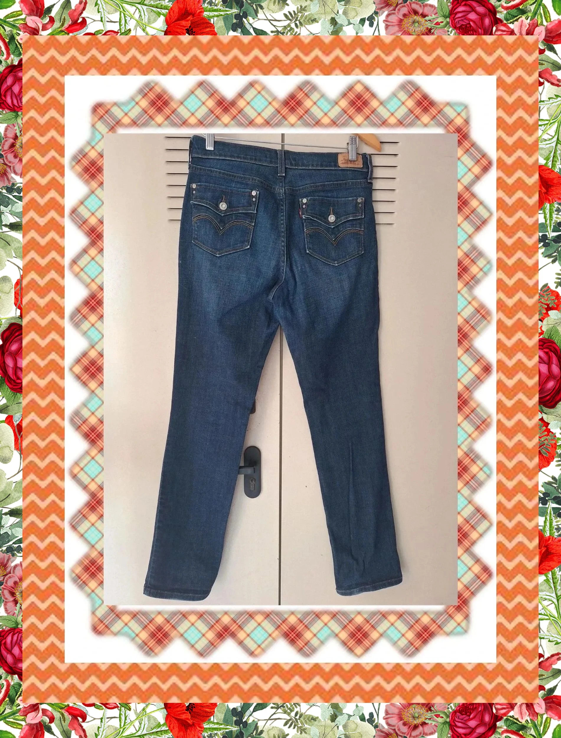 Levi's 505 Straight Leg - Vaqueros Azules con Bolsillos Especiales – Levi's – taille M 4
