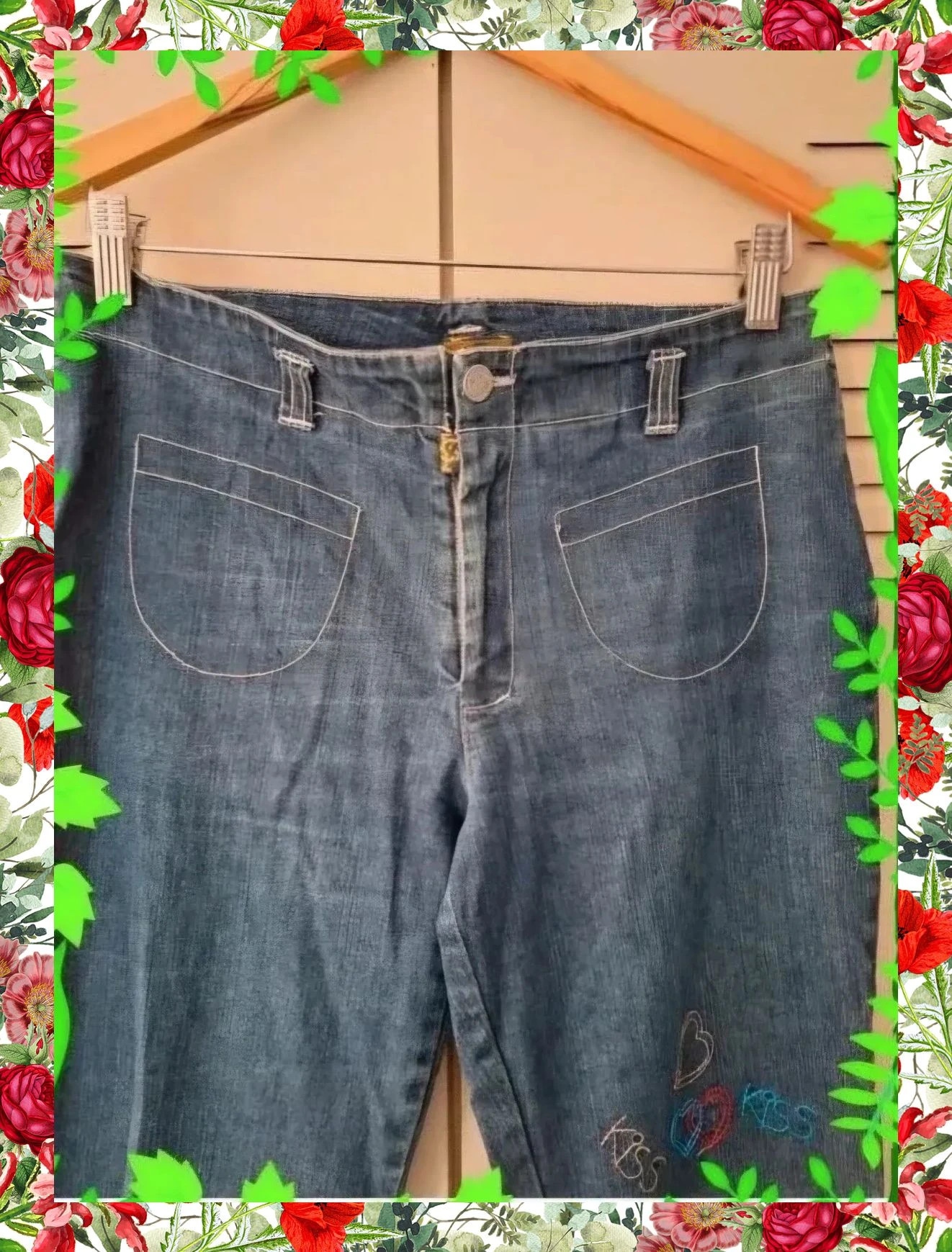 Vaqueros Campana Azules con Bordados Break & Walk – B&W Break&Walk – taille M / 38 / 10 4