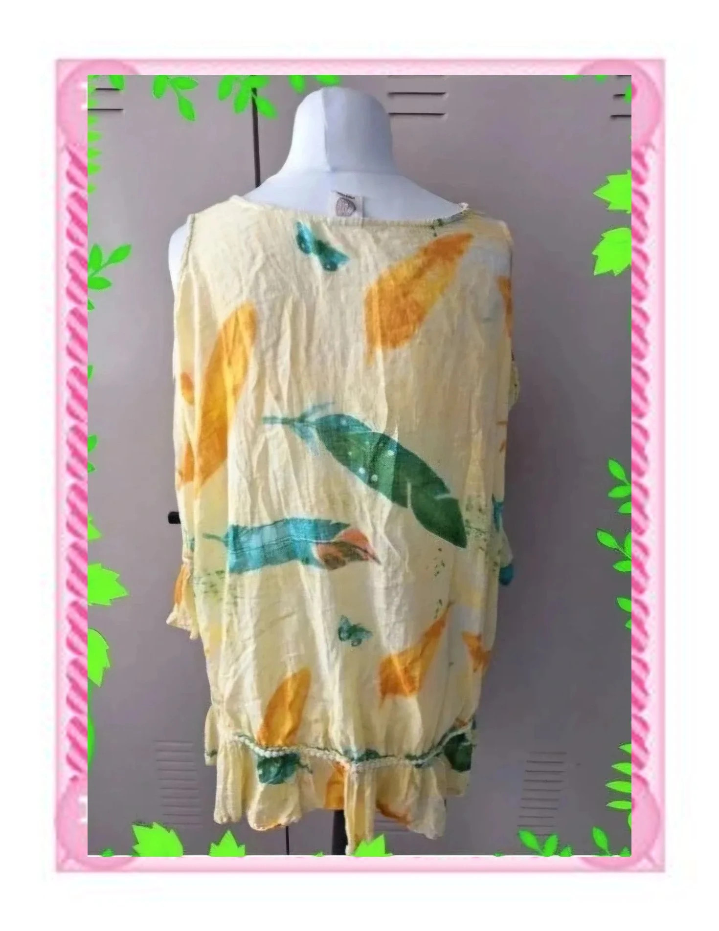 Blusón / Vestido Corto Playero de Algodón – free size – taille Taille unique 3