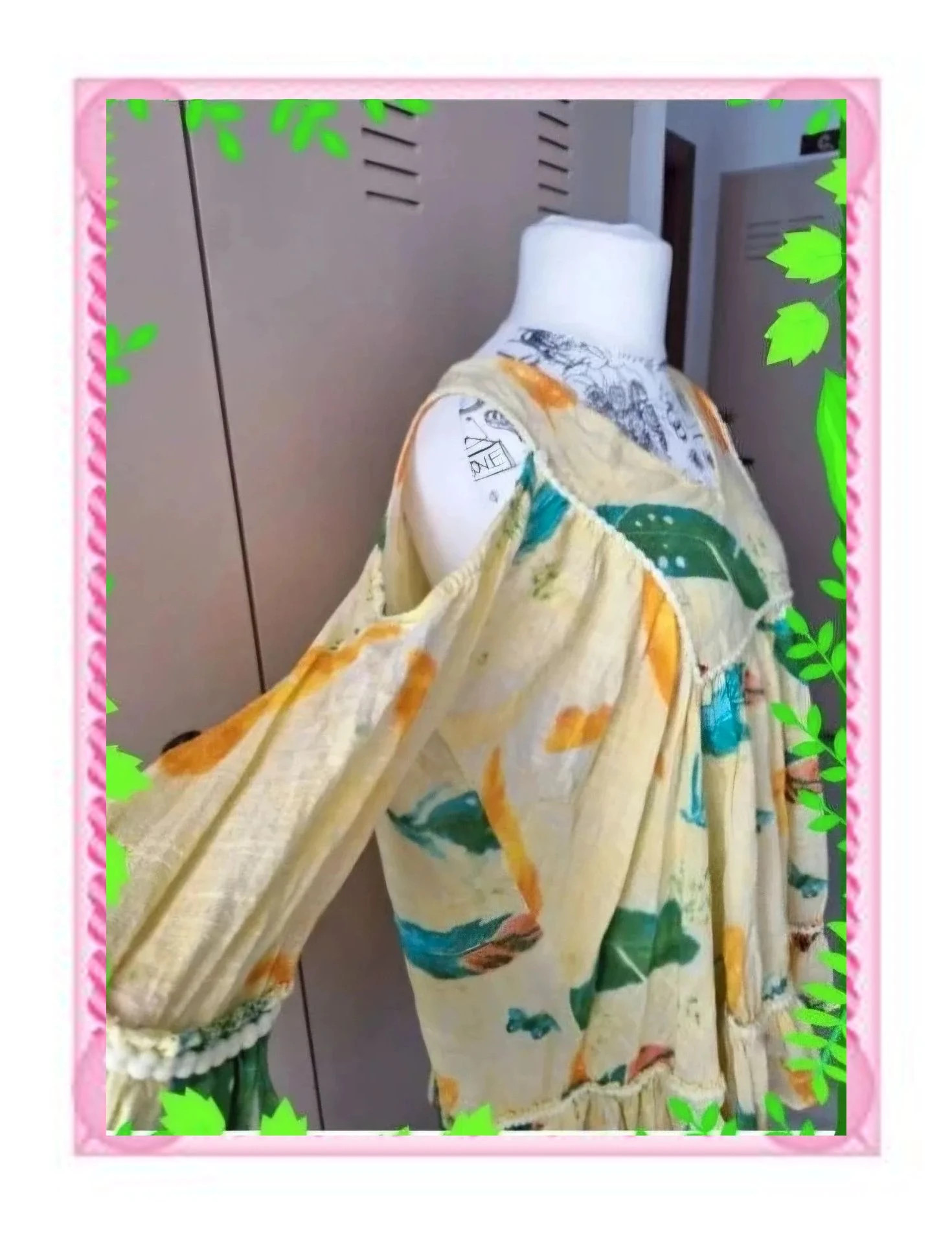 Blusón / Vestido Corto Playero de Algodón – free size – taille Taille unique 4