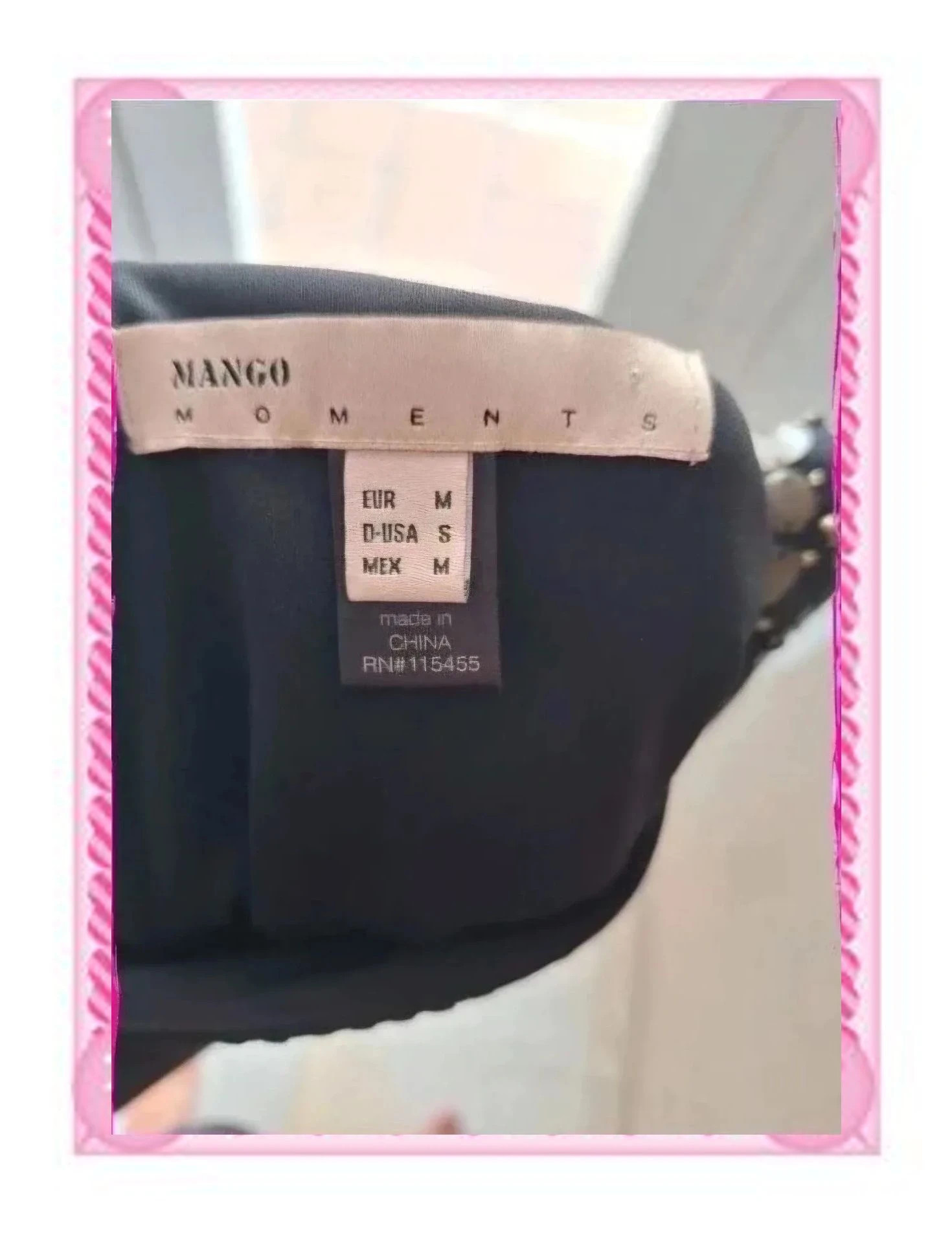 Vestido negro Mango Moments con pedrería - – Mango – taille M / 38 / 10 4