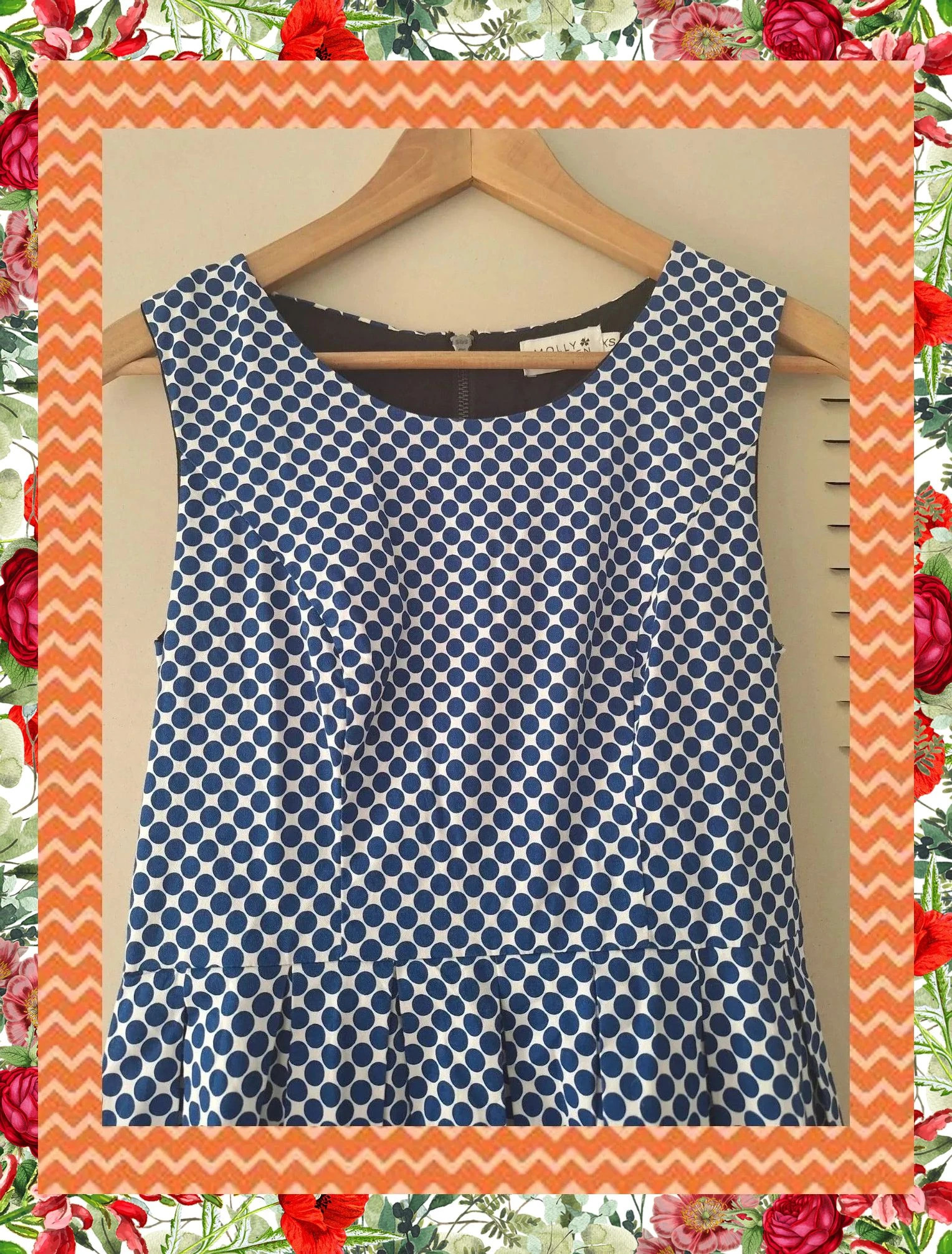 Vestido de Topos Azules y Blancos Molly Bracken – Molly Bracken – taille XS / 34 / 6 2