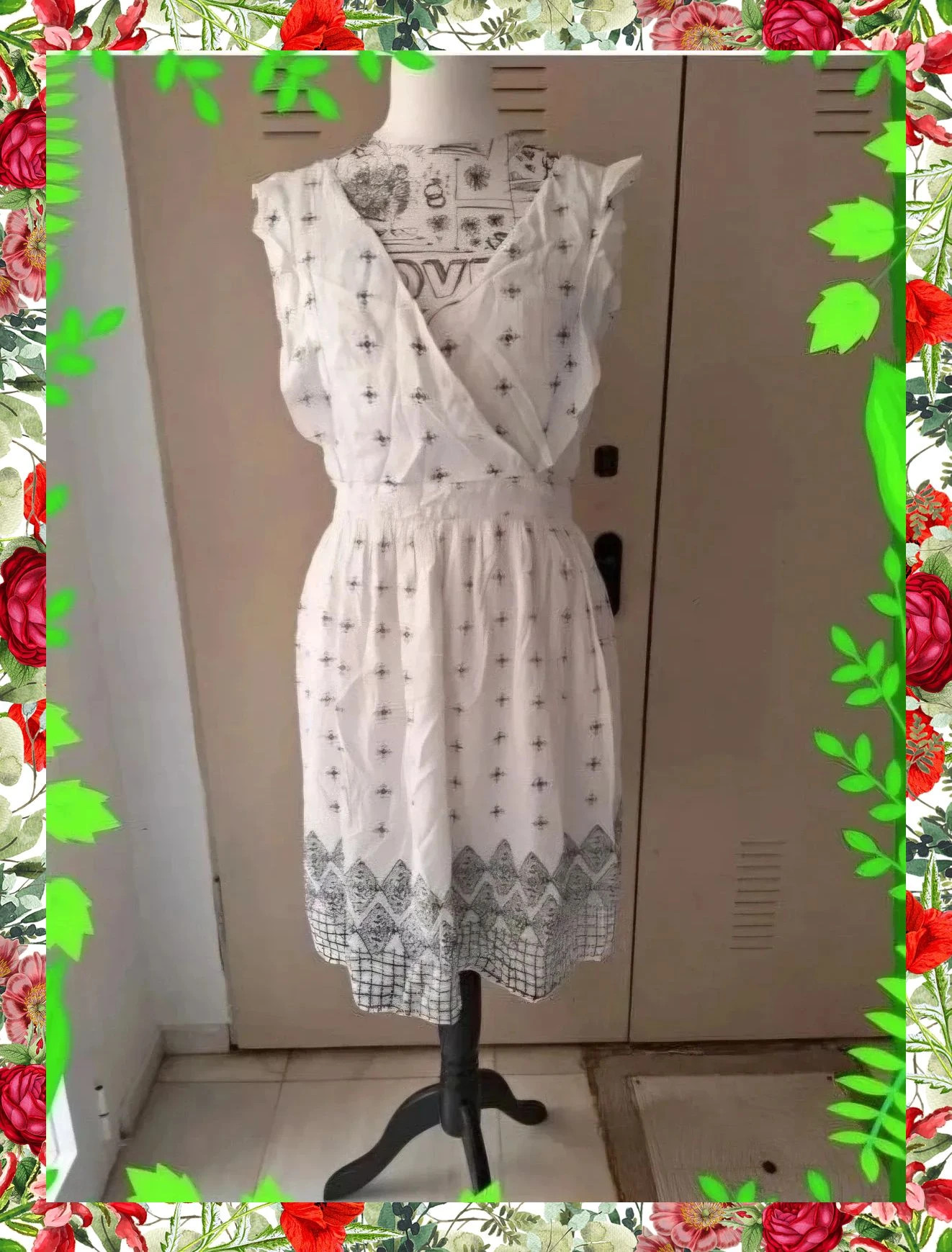 Vestido Midi Playero Blanco Cortefiel – Cortefiel – taille L / 40 / 12