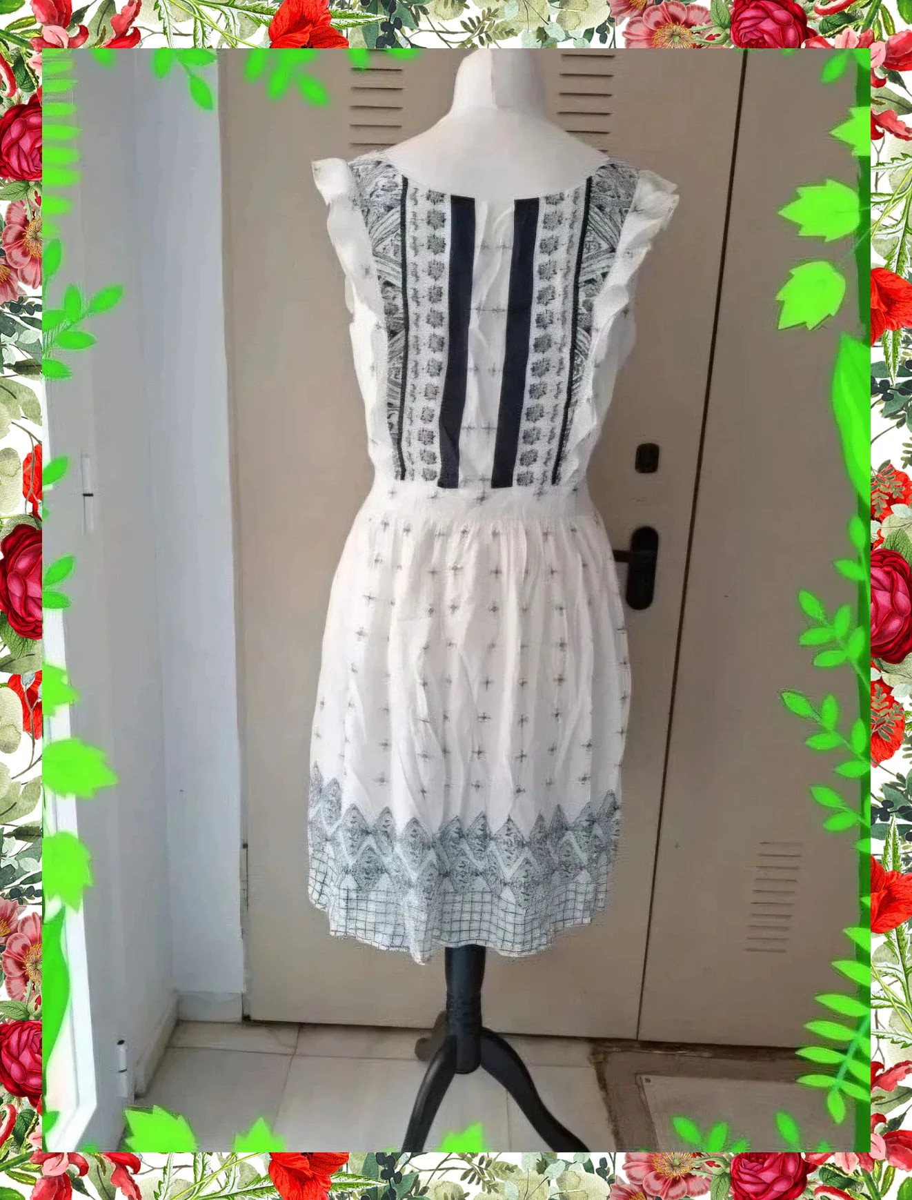 Vestido Midi Playero Blanco Cortefiel – Cortefiel – taille L / 40 / 12 4