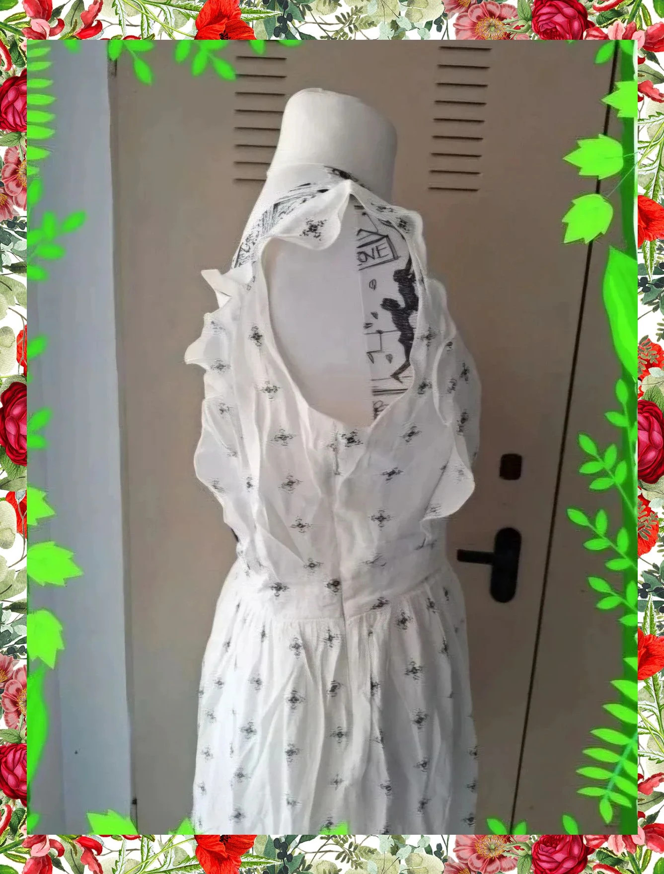 Vestido Midi Playero Blanco Cortefiel – Cortefiel – taille L / 40 / 12 5