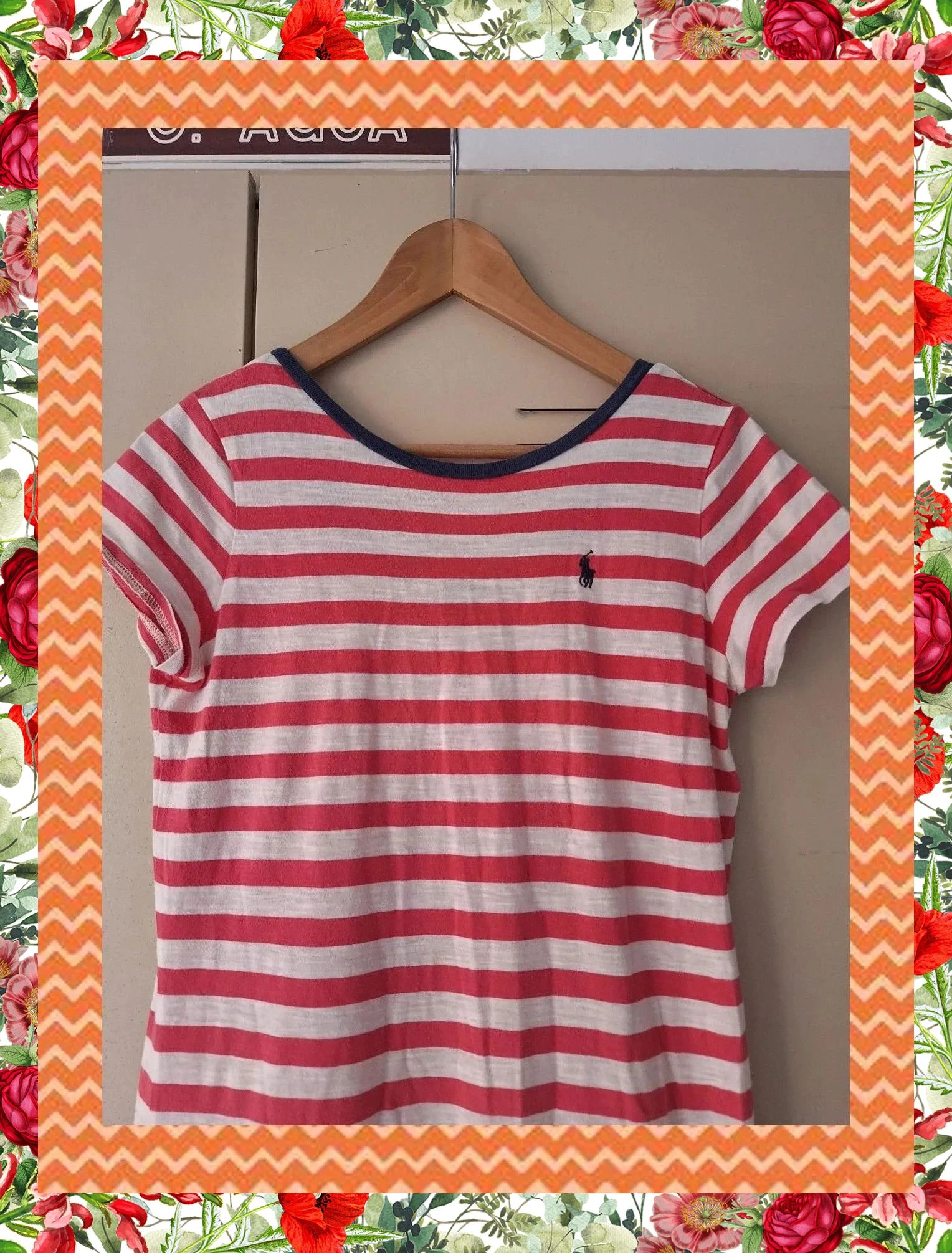 Vestido a Rayas Rojo y Blanco Ralph Lauren con Volantes – Ralph Lauren – taille 14 ans / 164 cm 2