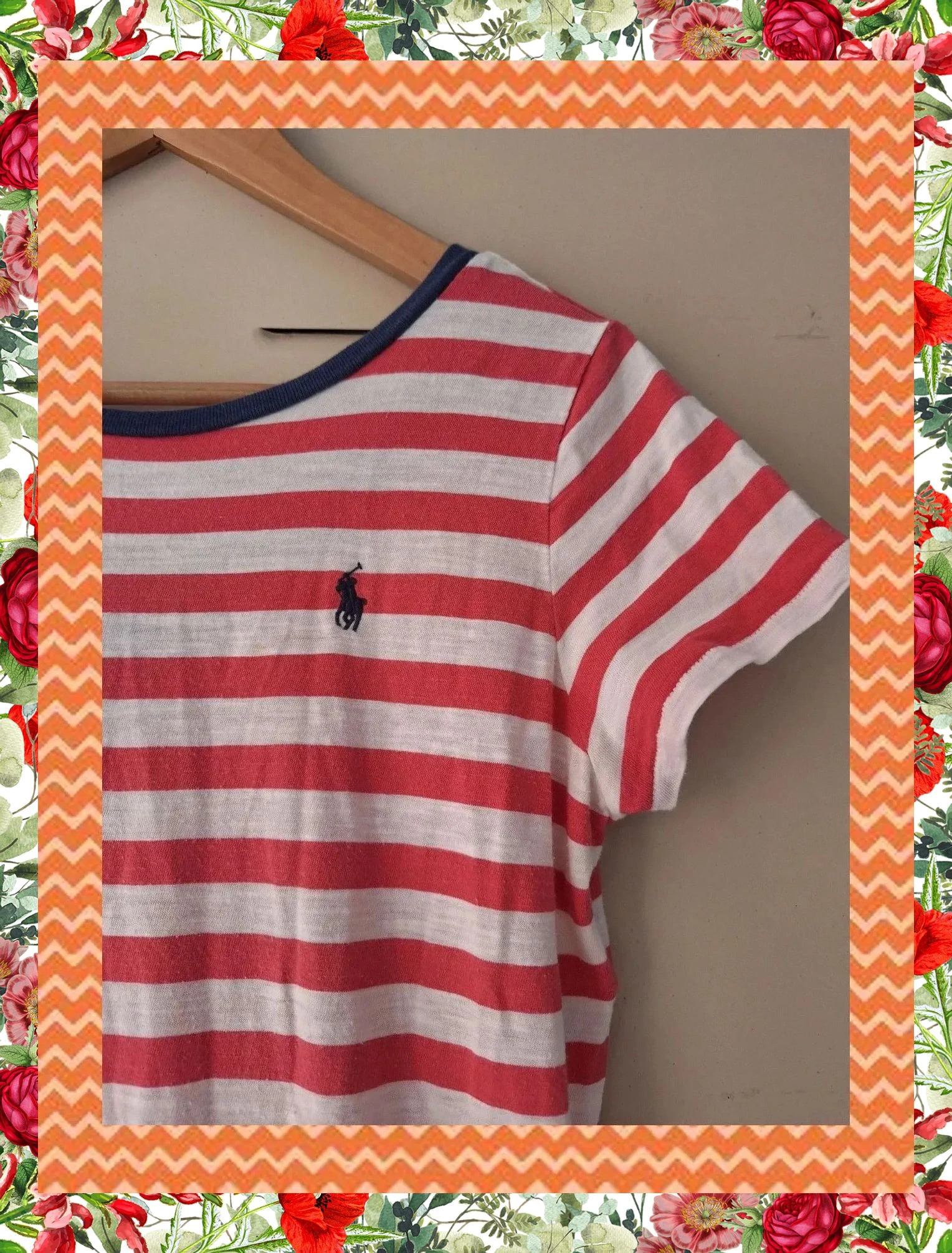 Vestido a Rayas Rojo y Blanco Ralph Lauren con Volantes – Ralph Lauren – taille 14 ans / 164 cm 3