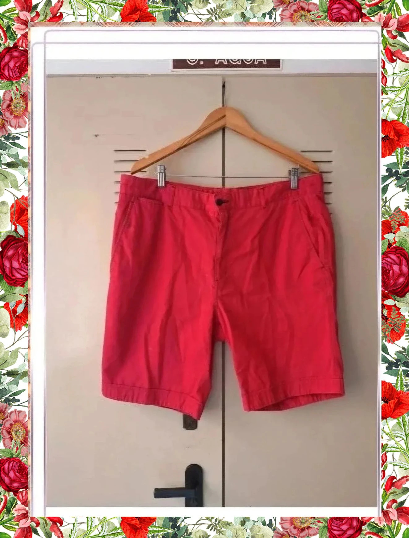 Pantalón corto tipo chino Spagnolo rojo