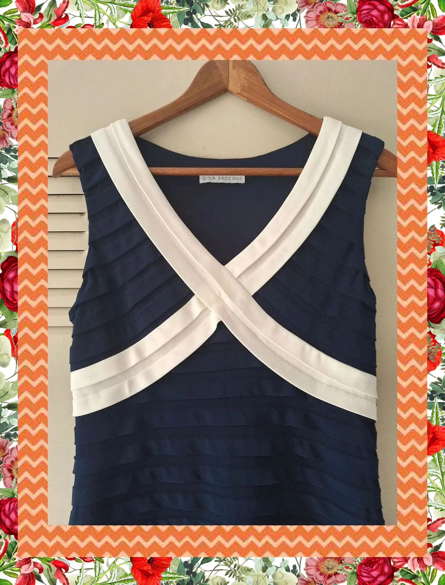 Vestido Gina Bacconi Azul Marino y Blanco – Gina Bacconi – taille M / 38 / 10 2