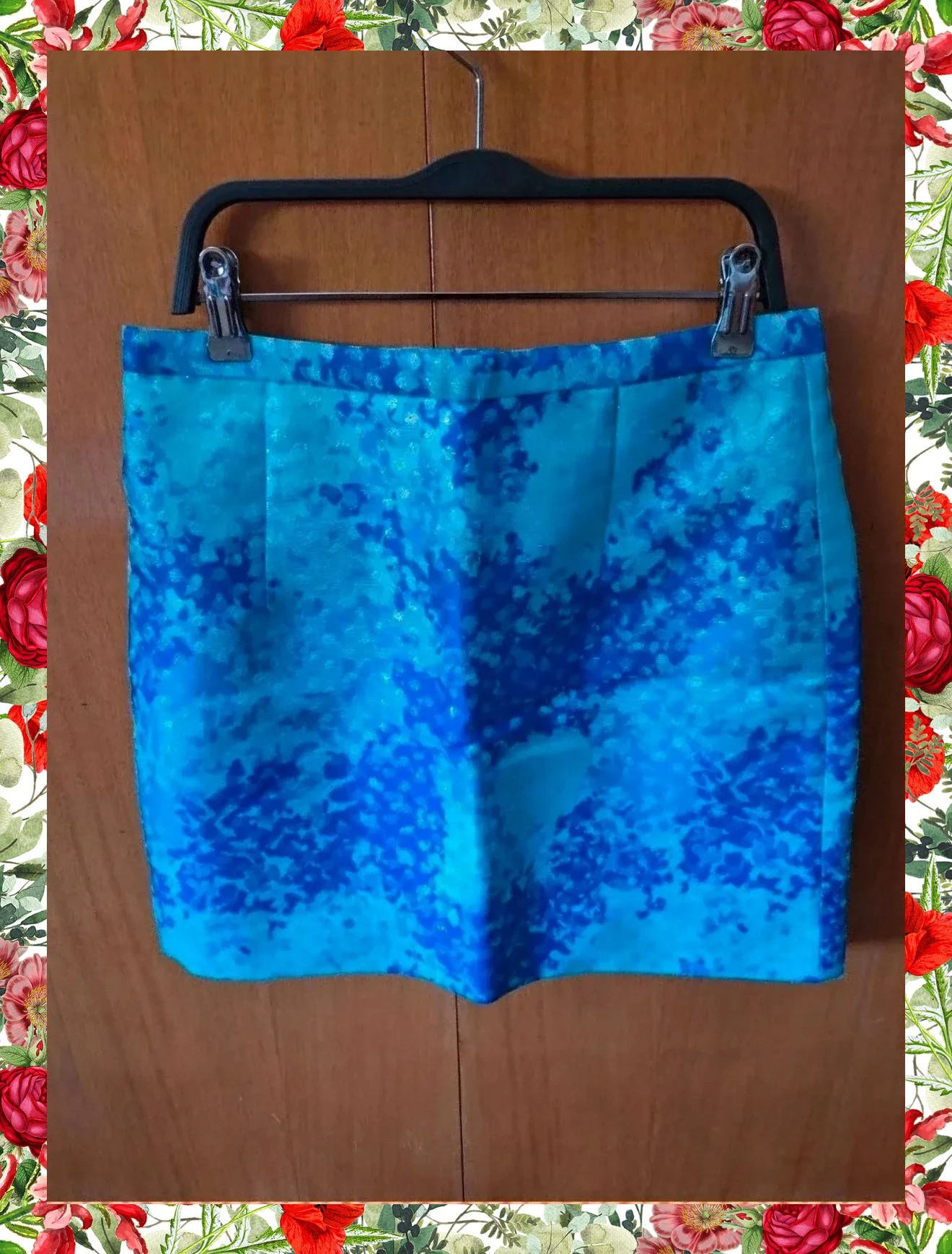 Minifalda Jacquard Metalizada Azul – H&M – H&M – taille M / 38 / 10
