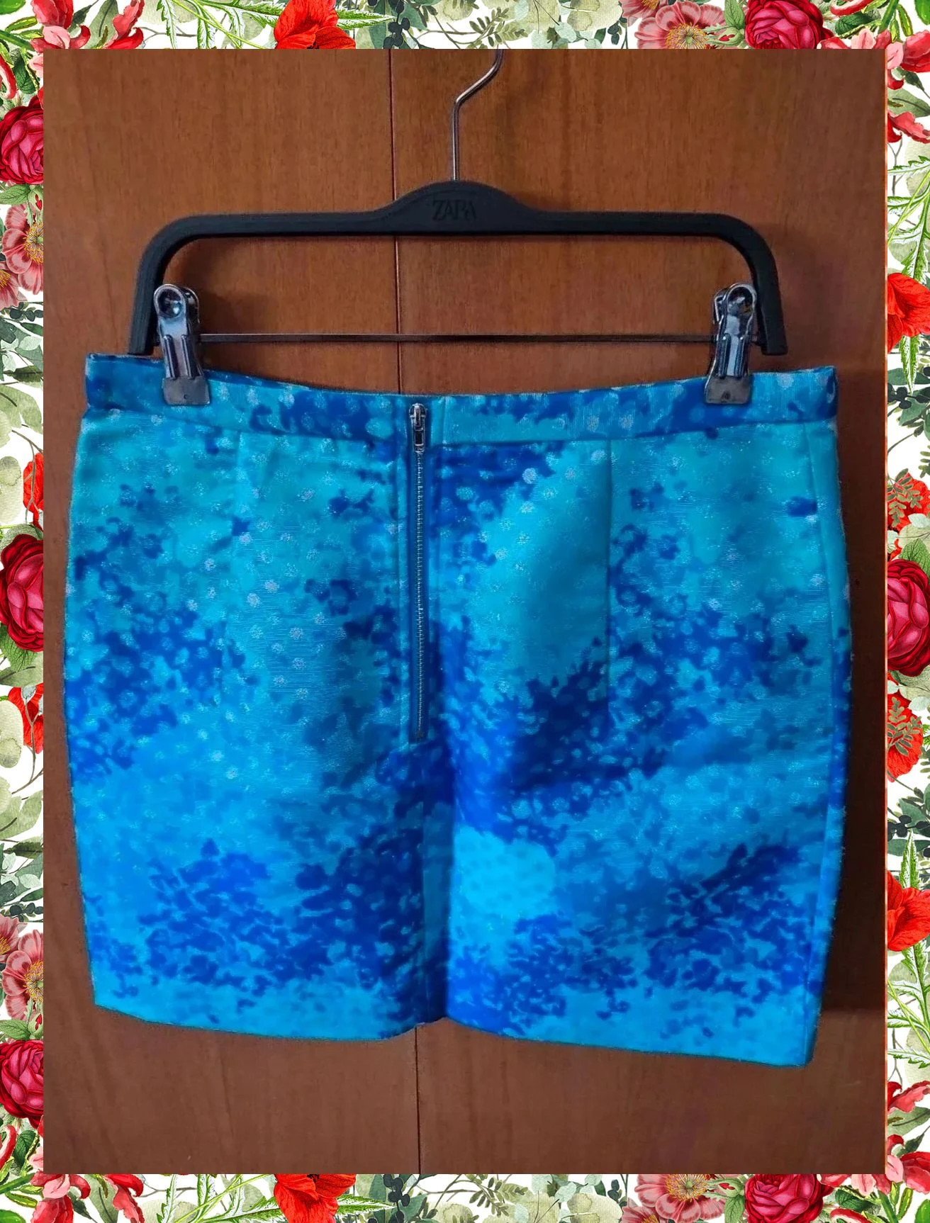 Minifalda Jacquard Metalizada Azul – H&M – H&M – taille M / 38 / 10 3
