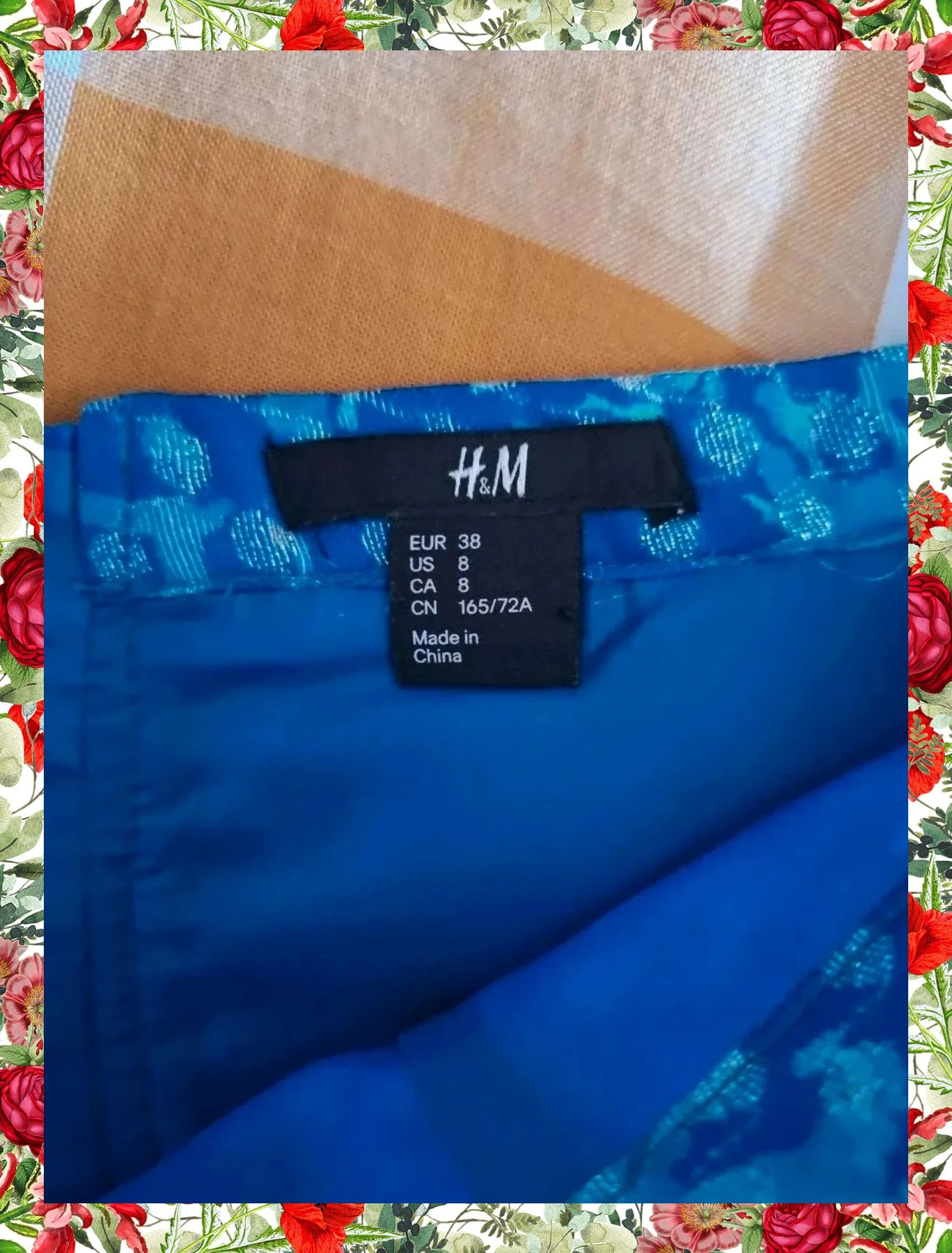 Minifalda Jacquard Metalizada Azul – H&M – H&M – taille M / 38 / 10 4
