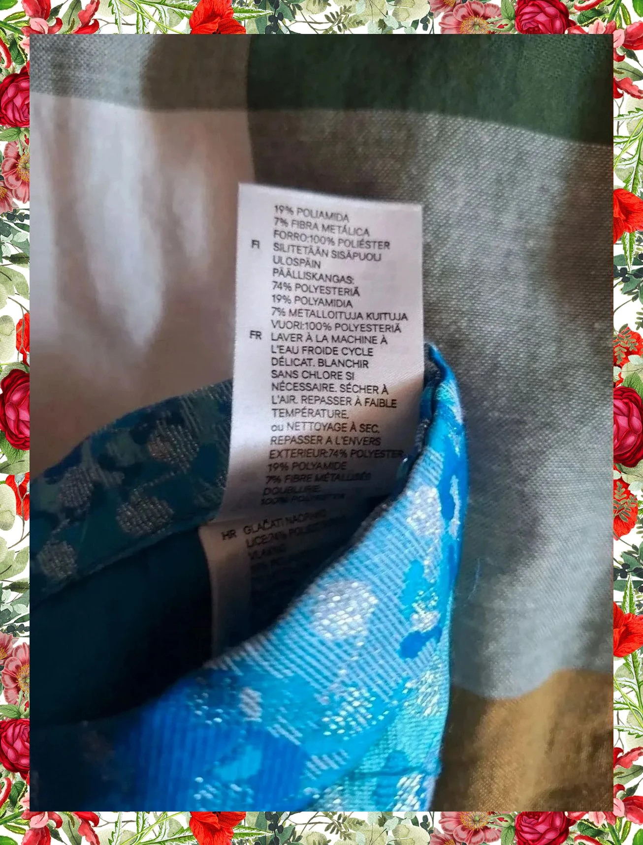 Minifalda Jacquard Metalizada Azul – H&M – H&M – taille M / 38 / 10 5