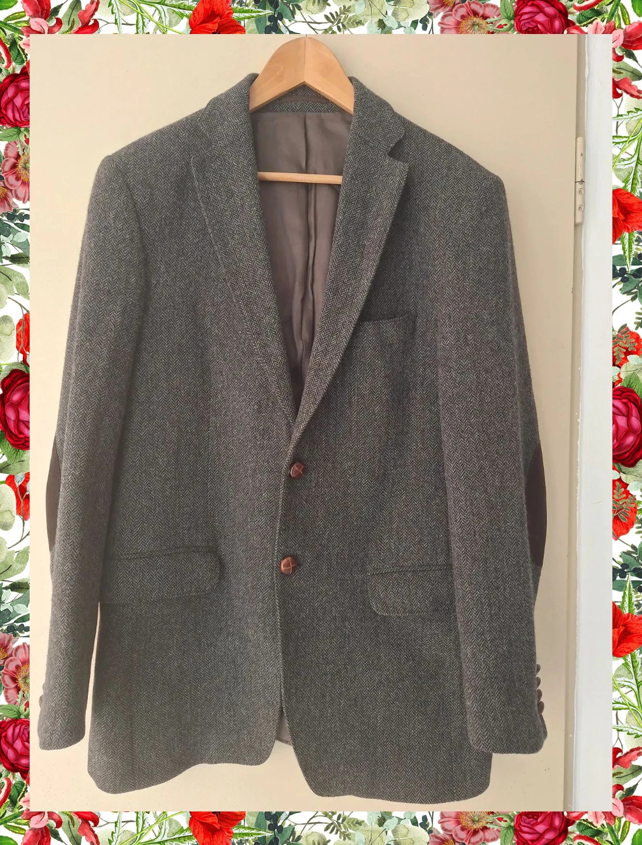 Americana Massimo Dutti Herringbone – 100% Lana Extrafina – Massimo Dutti – taille L