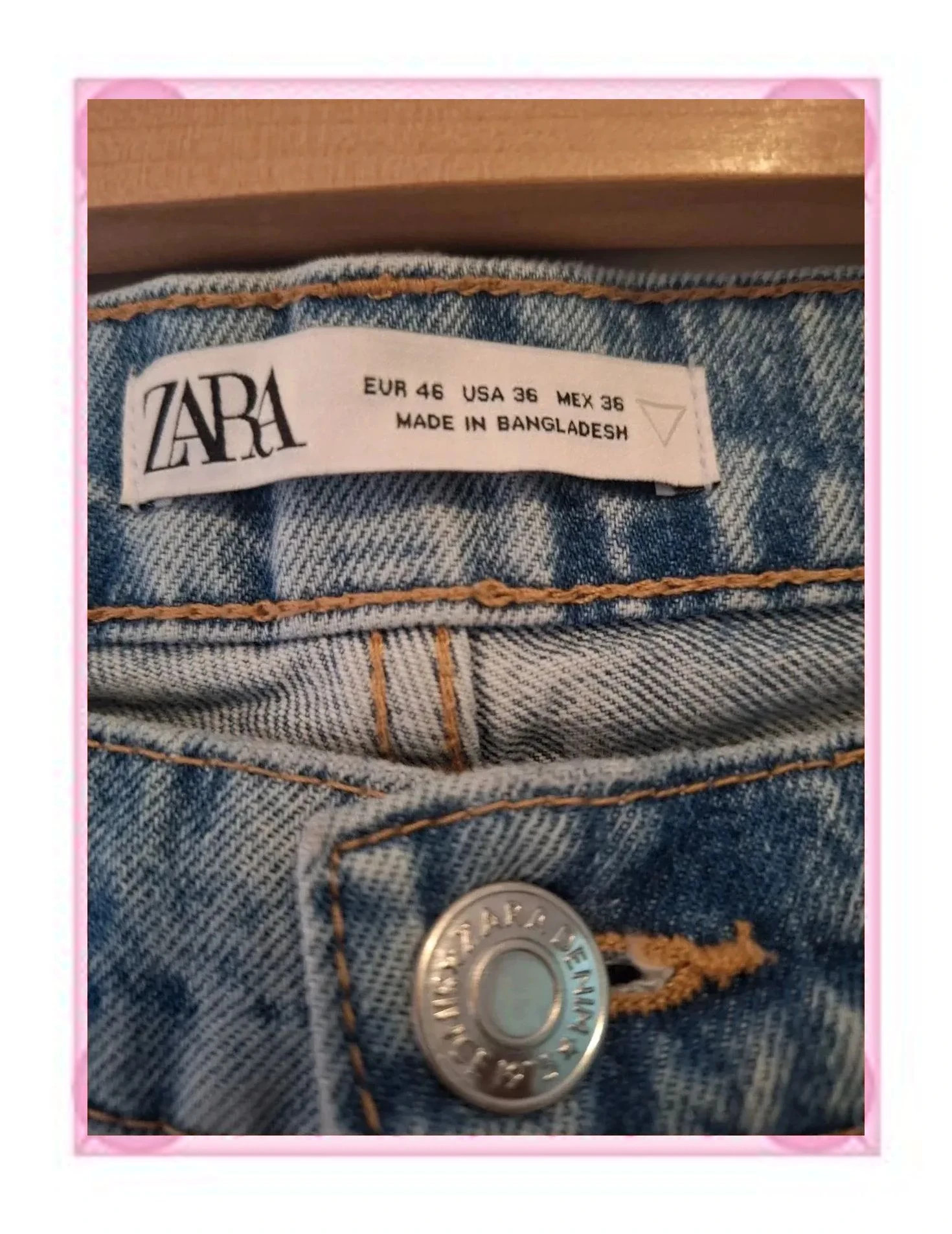 Vaqueros Zara Relaxed/Straight Fit - Azul Claro Lavado – Zara – taille XXXL / 46 / 18 2