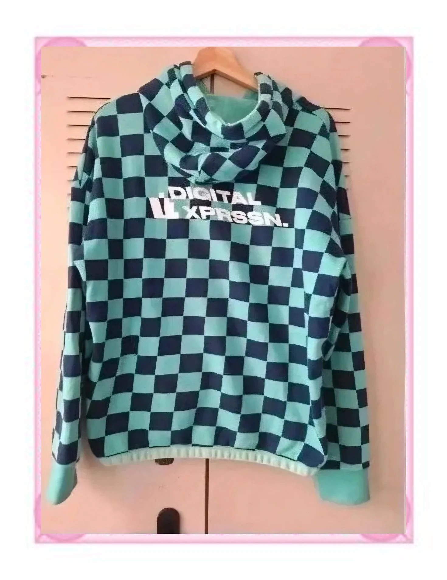 Sudadera Zara con Capucha – Estampado de Cuadros Tablero – Zara – taille S / 36 / 8 3