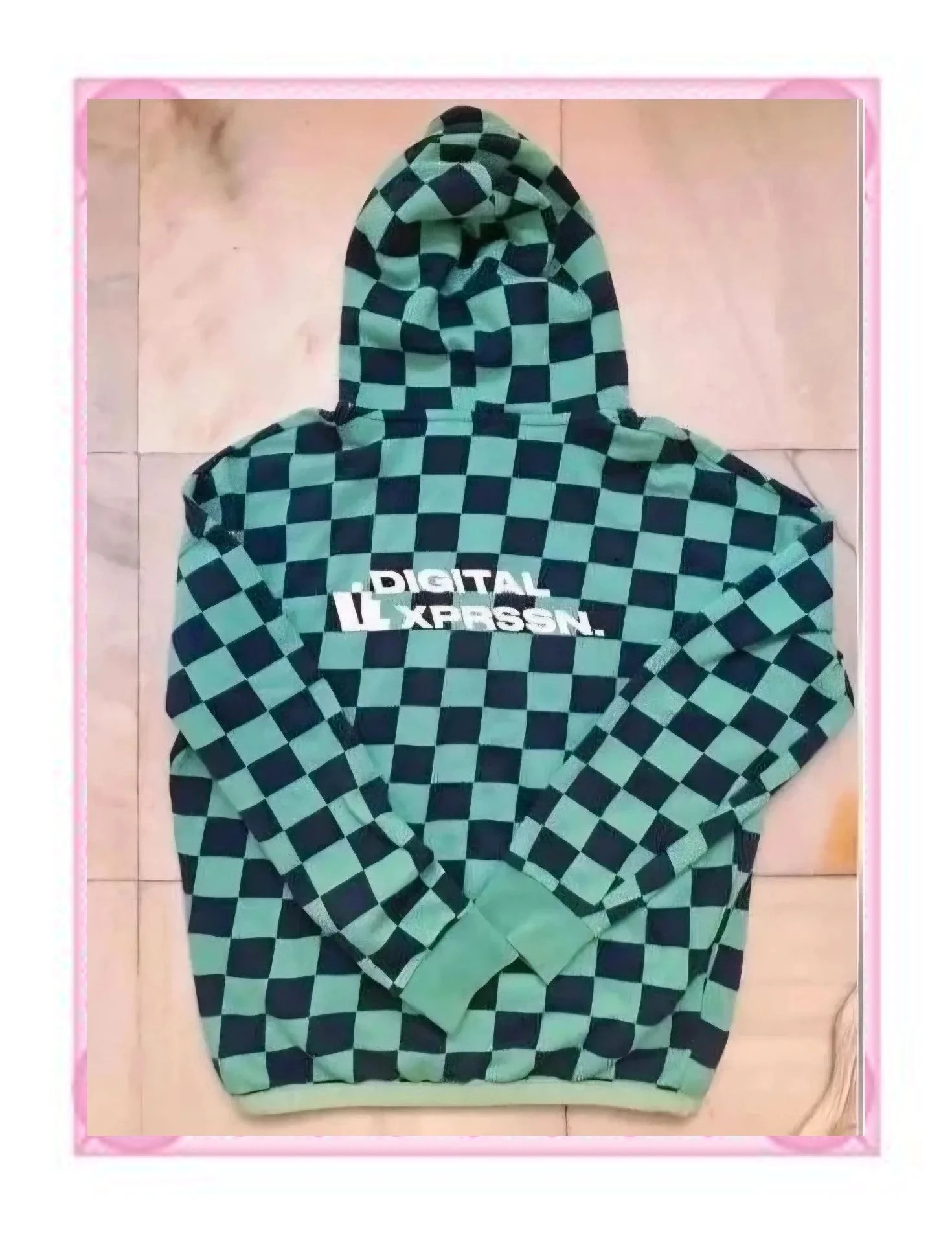 Sudadera Zara con Capucha – Estampado de Cuadros Tablero – Zara – taille S / 36 / 8 5