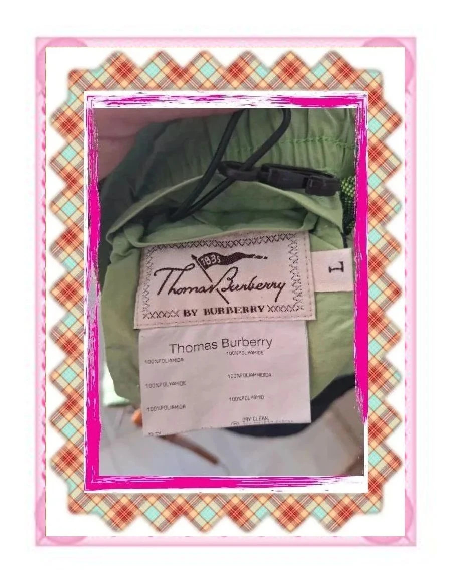 Bañador Thomas Burberry Verde Lima y Azul Marino – Tommy Hilfiger – taille L 3