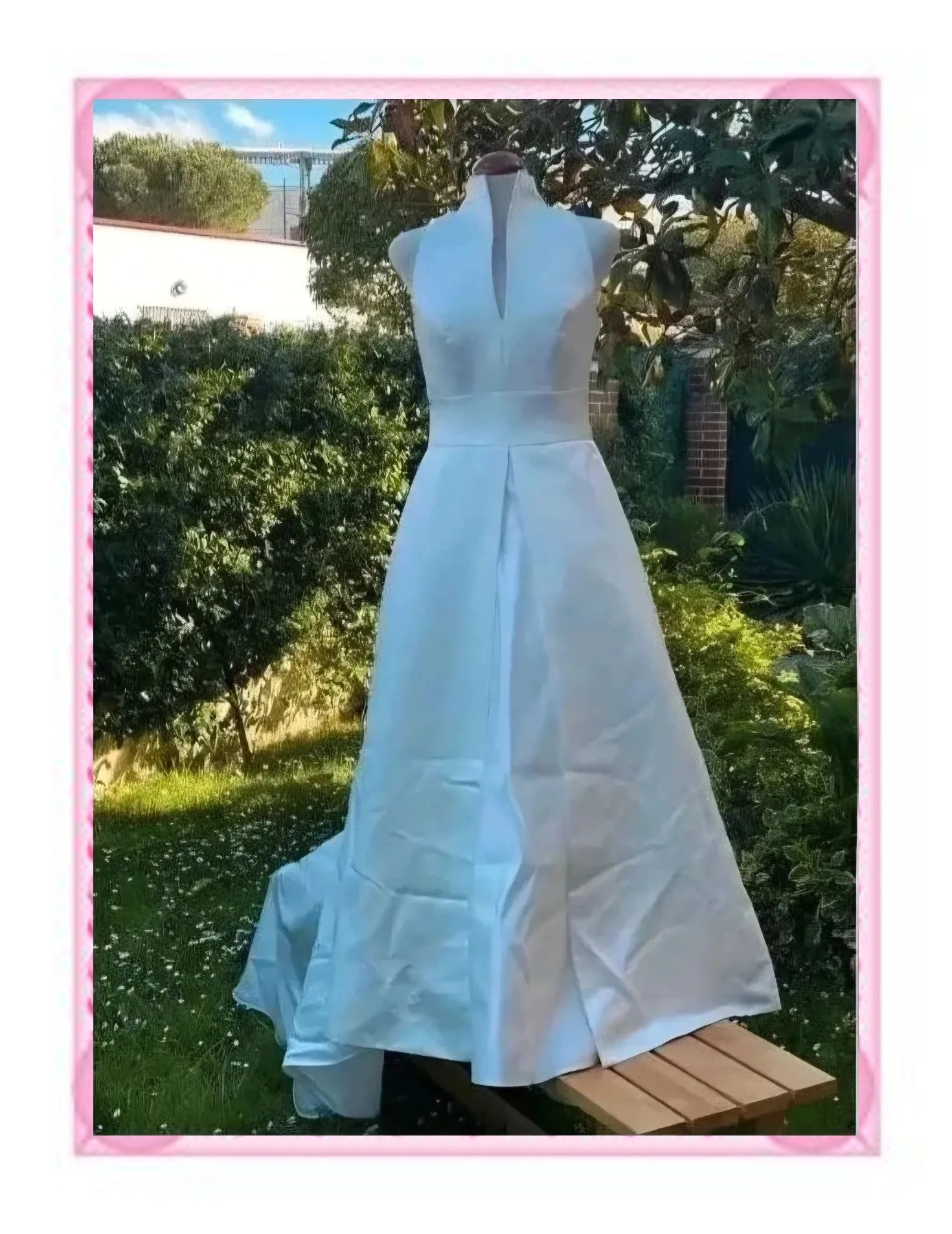 Vestido de Novia Elegante con Cuello Chimenea – Wedding – taille L / 40 / 12 3