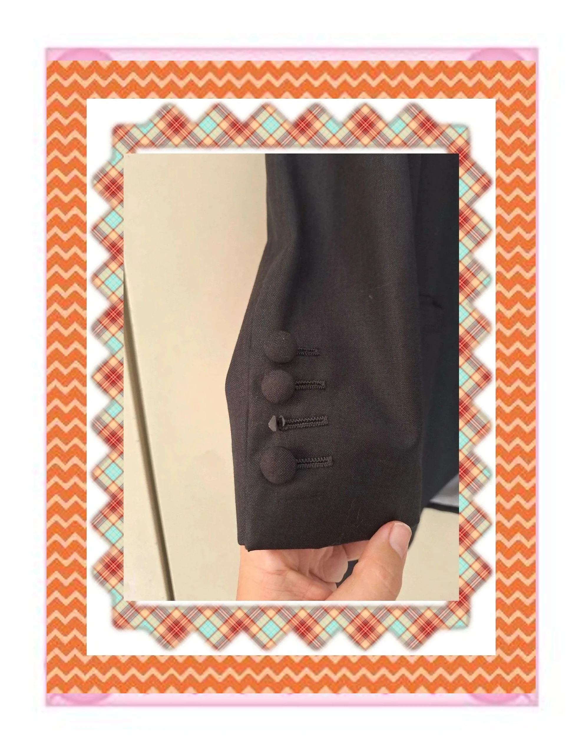 Americana de lana Caramelo - Gris Marengo – Caramelo – taille 50 5