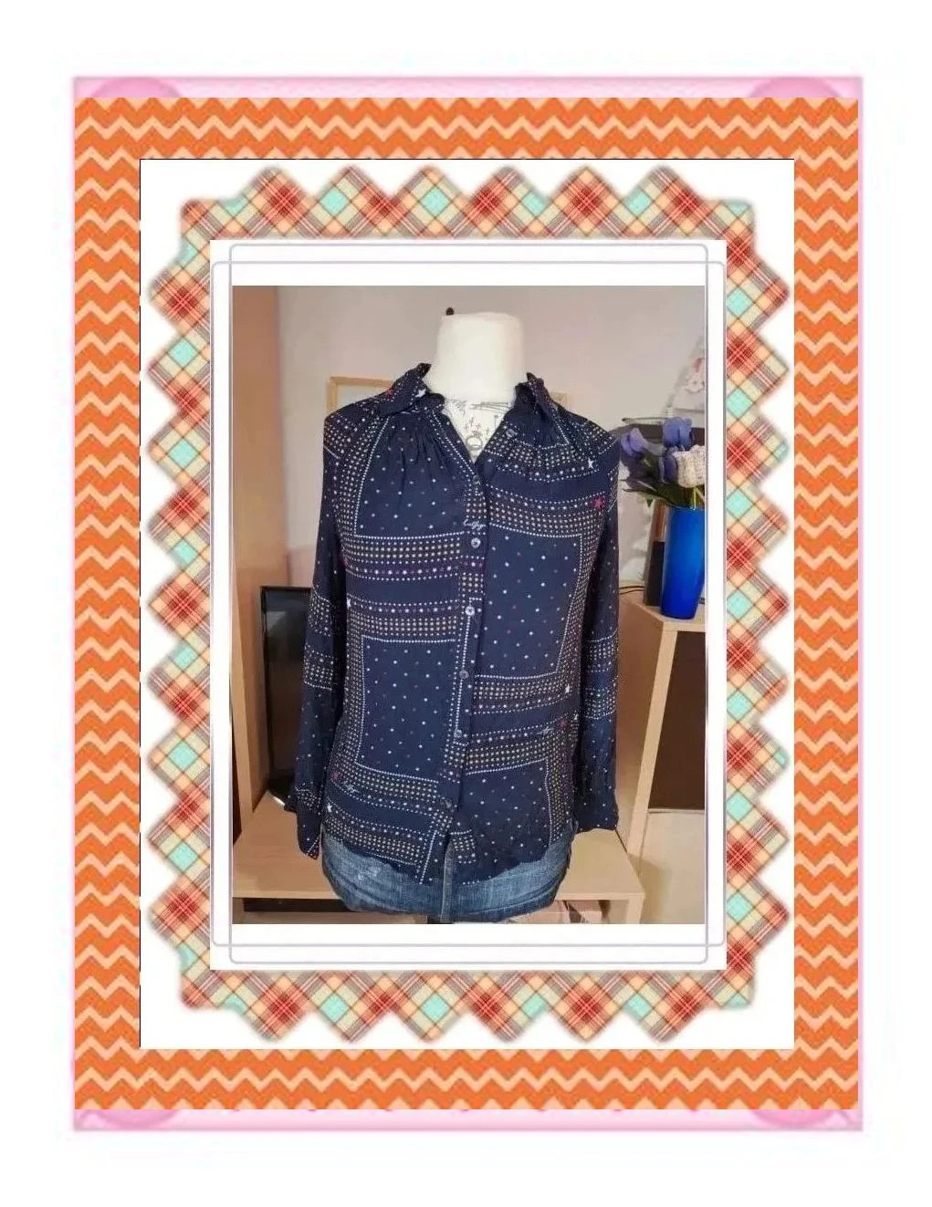 Blusa Tommy Hilfiger - Estilo Pañuelo / Estrellas – Tommy Hilfiger – taille M / 38 / 10 2
