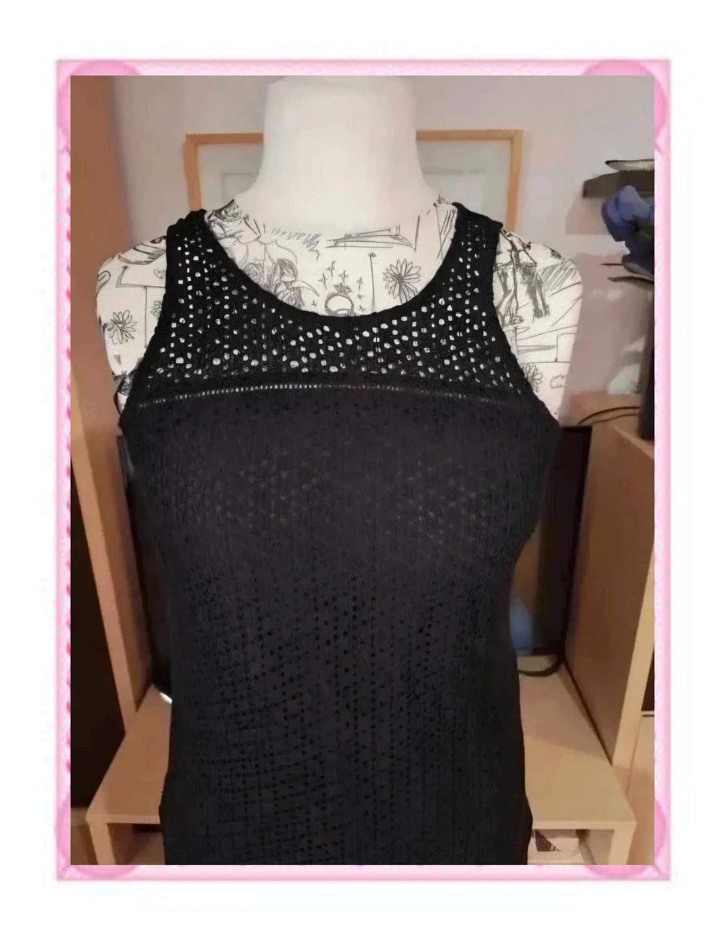 Vestido Corto Negro de Ganchillo Calado Stradivarius – Stradivarius – taille Taille unique 2