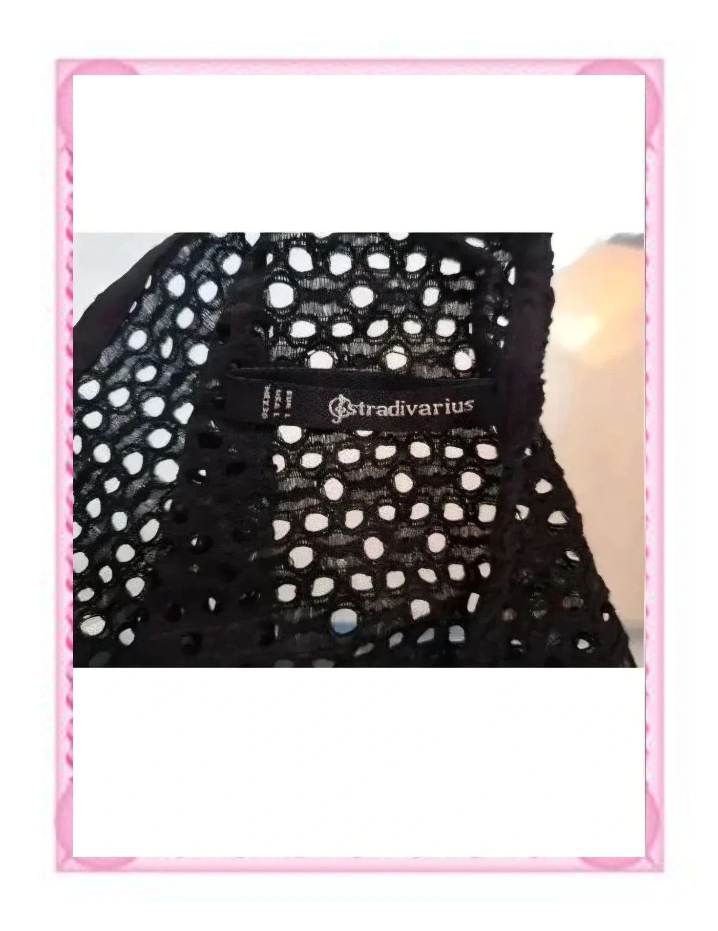 Vestido Corto Negro de Ganchillo Calado Stradivarius – Stradivarius – taille Taille unique 4