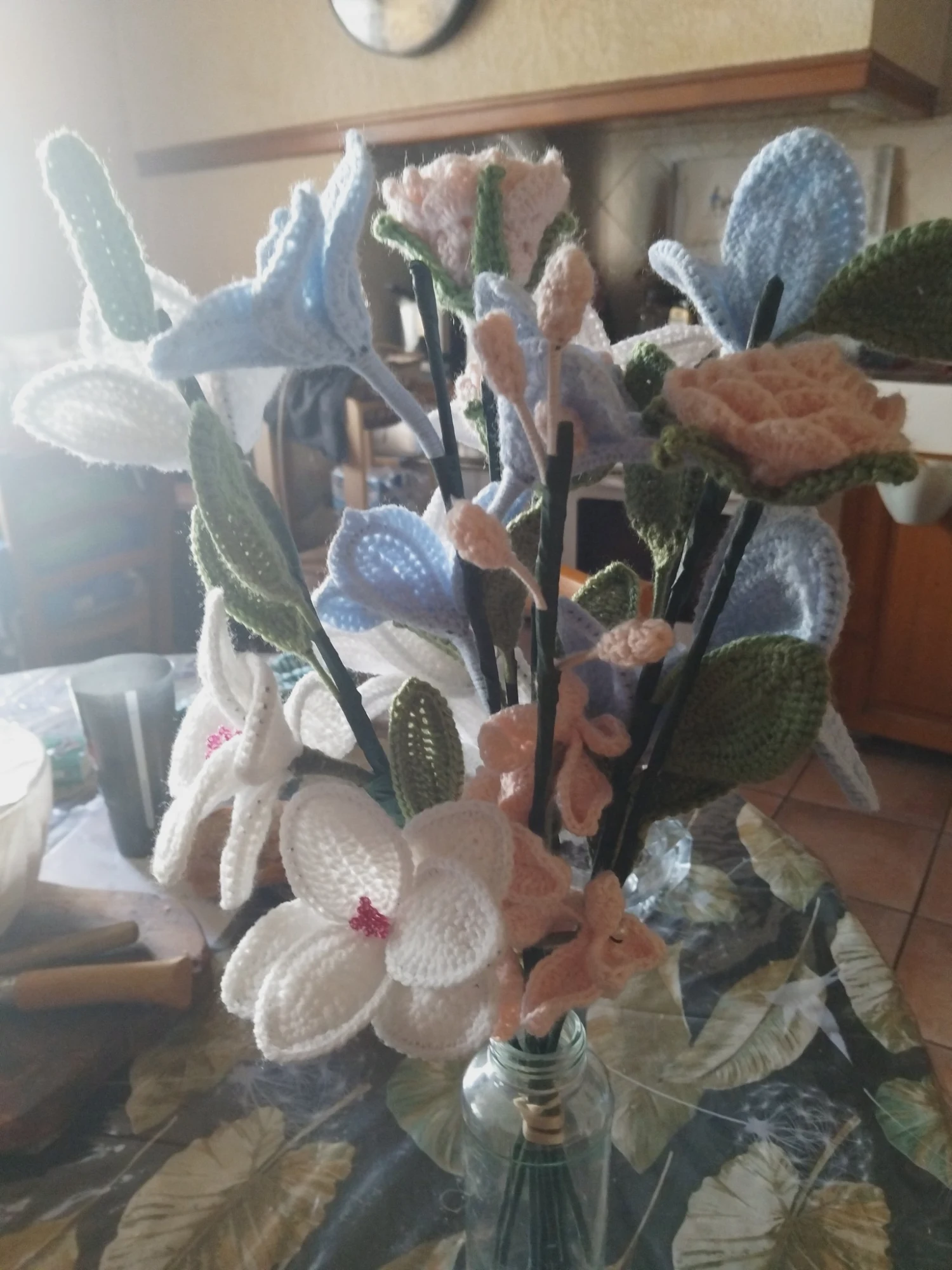 Bouquet de fleurs au crochet